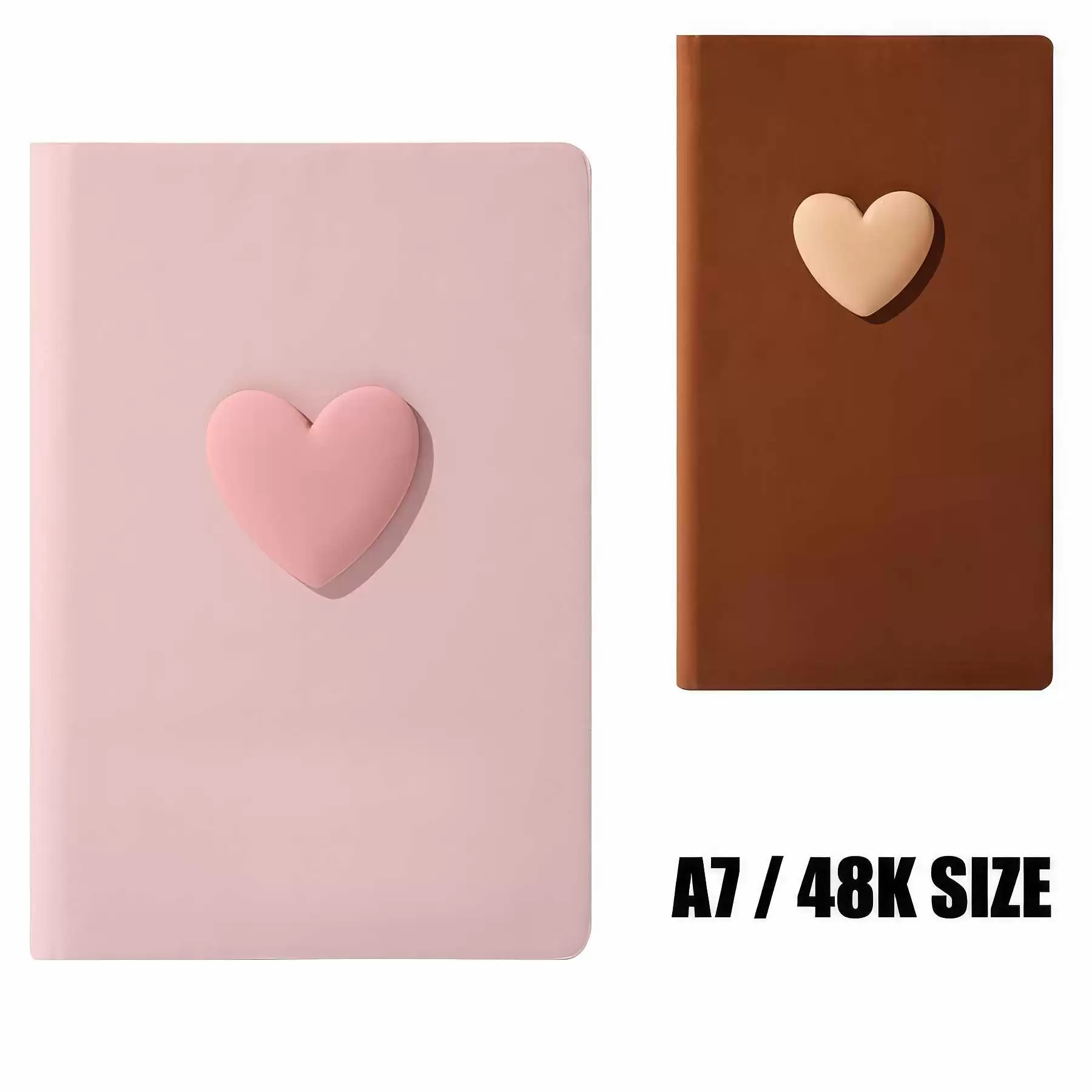 PU Leather 48K Heart To-Do List & Pocket Notebook - Image 2