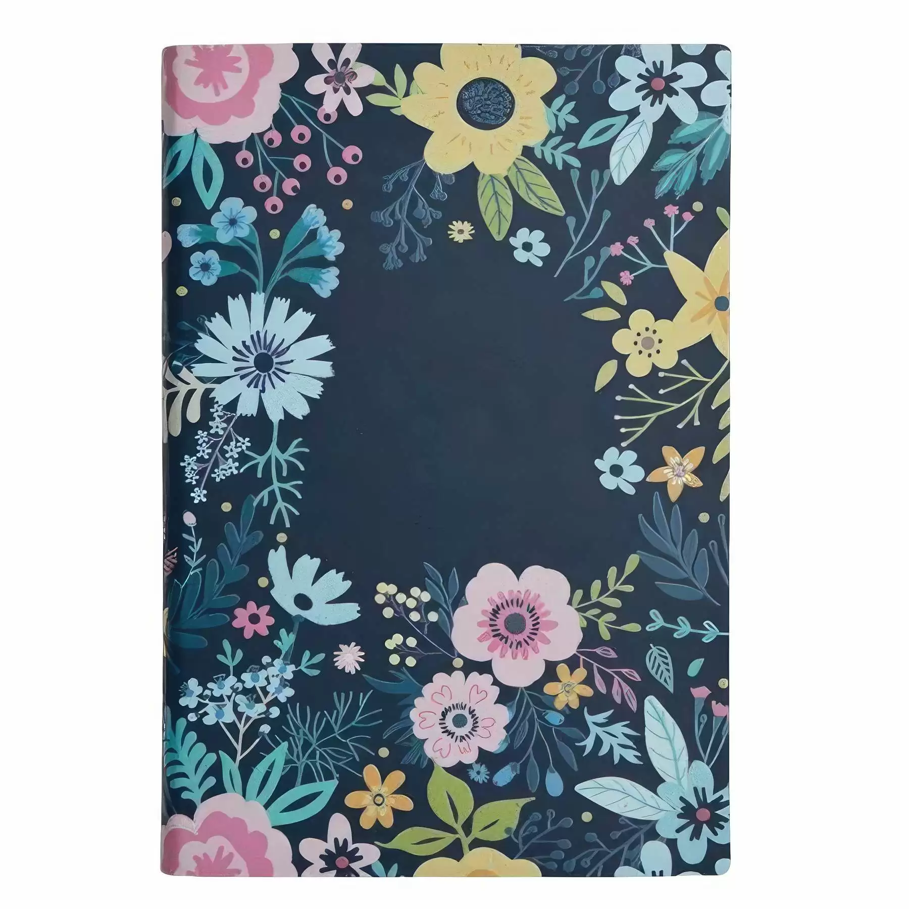 PU Leather A5 Flower Business Travel Journal Notebook - Image 2
