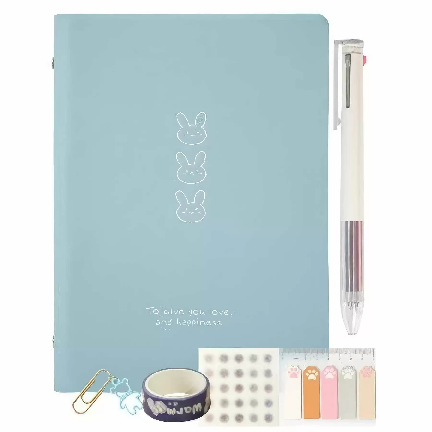 PU A5 Business Travel Journal Binder Notebook Gift Set - Image 2