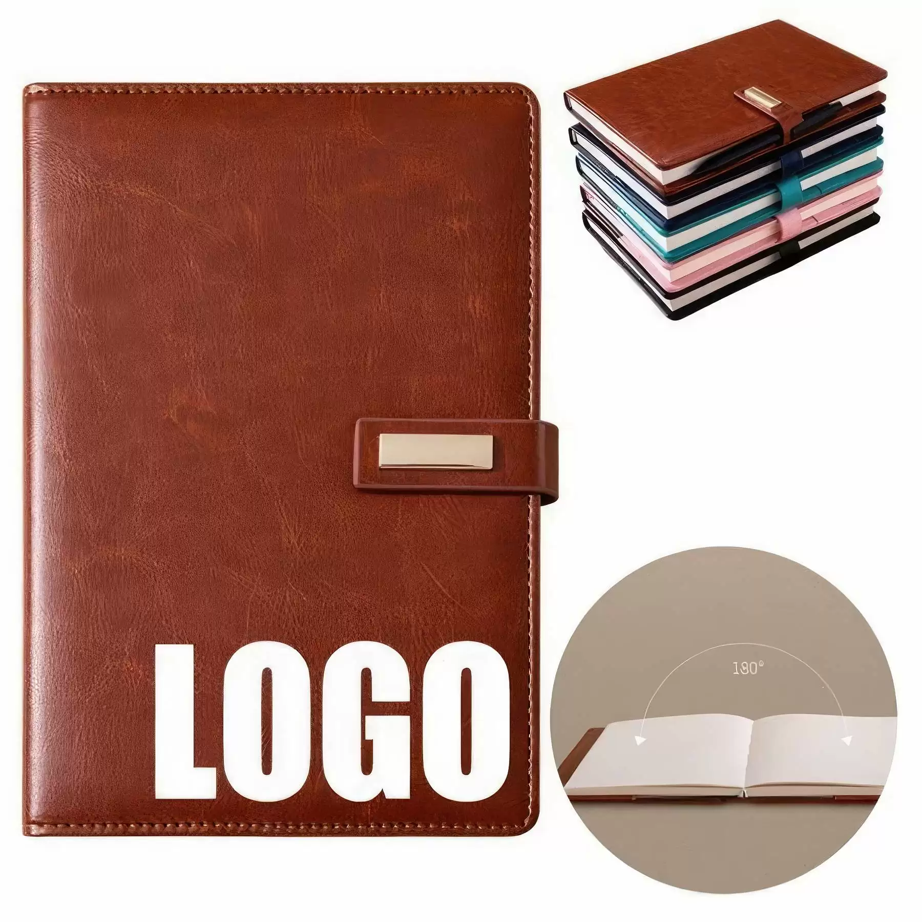 PU Leather A5 Business Travel Journal Diary Notebook