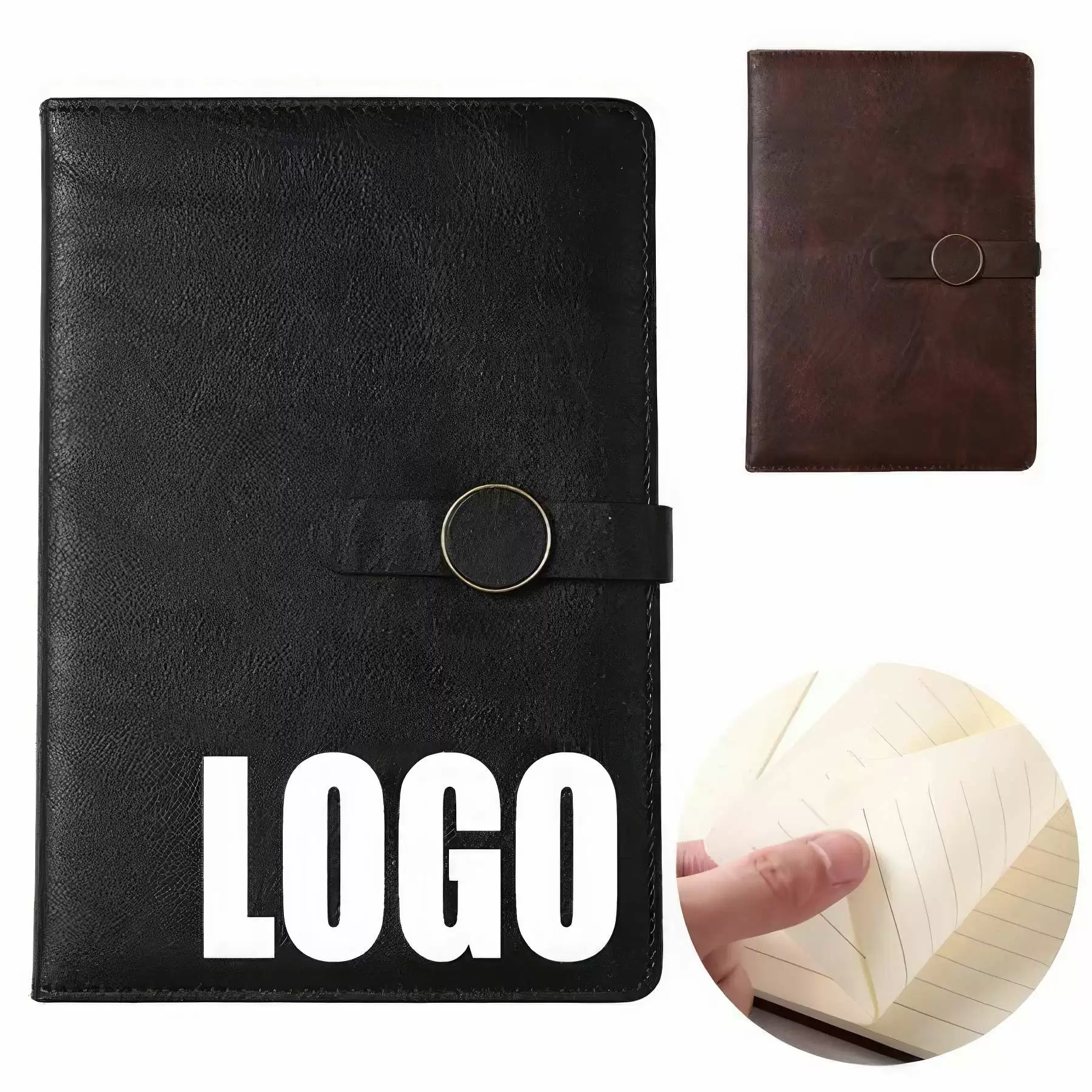 PU Leather A5 Business Travel Journal Diary Notebook