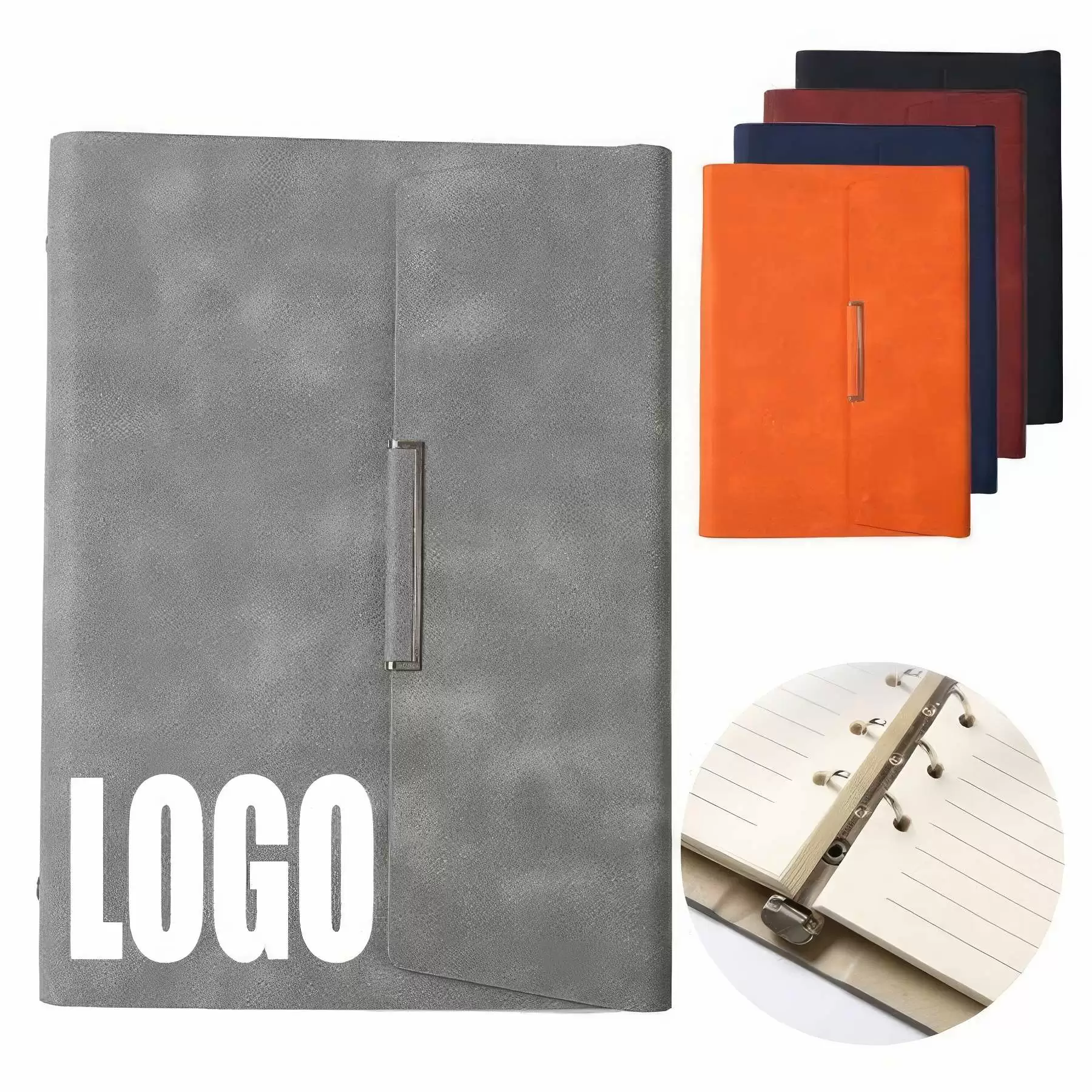 PU Leather A5 Business Travel Journal Binder Notebook
