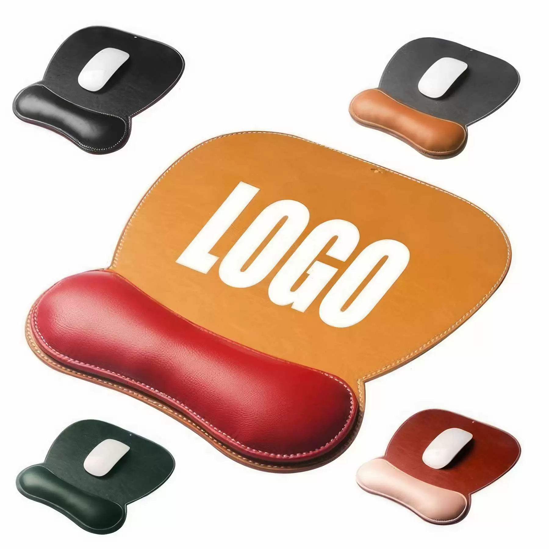 Custom PU Leather Computer Laptop Mouse Pad Split Set