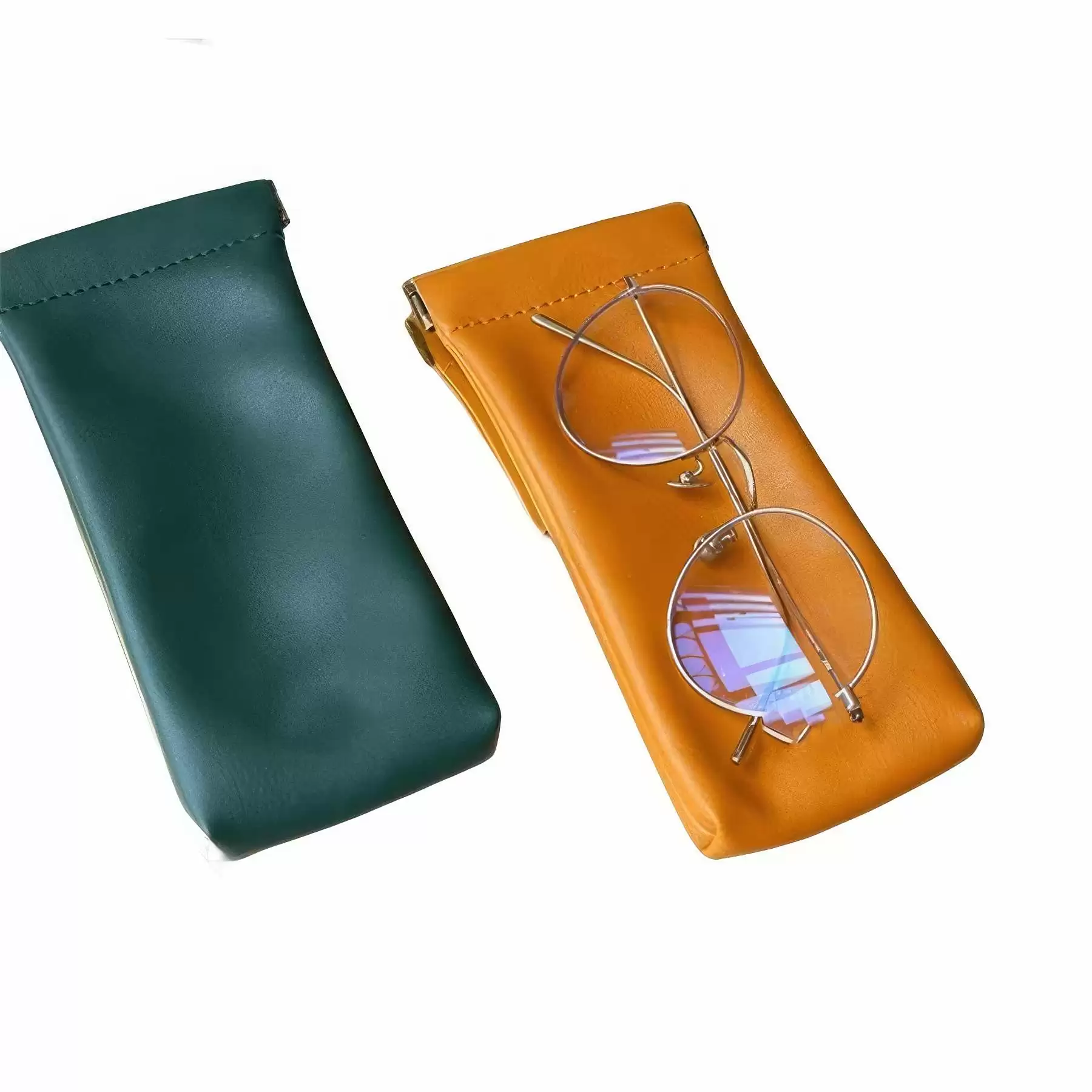 PU Leather Glasses Organizer Bag & Cable Pouch Case - Image 2