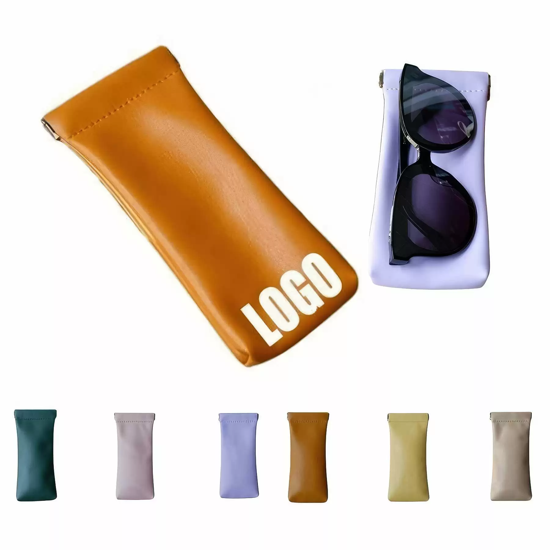 PU Leather Glasses Organizer Bag & Cable Pouch Case
