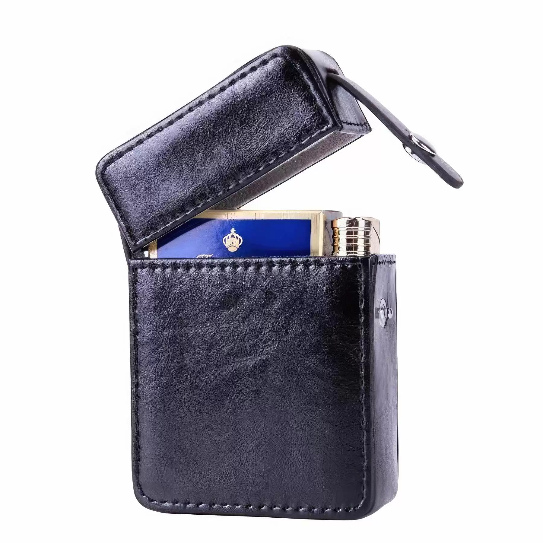 PU Leather Cigarette Gift Case & Lighter Storage Box - Image 2