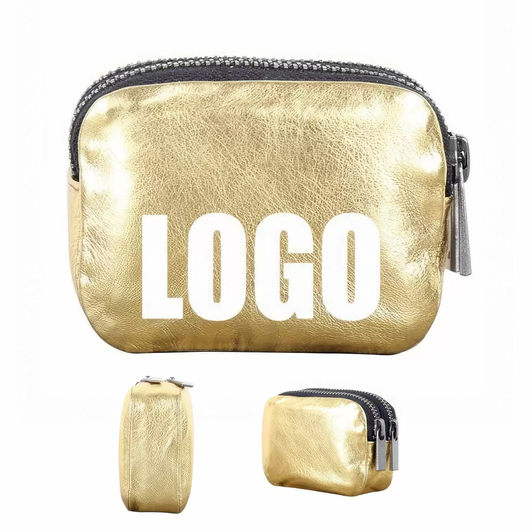 Custom Lipstick & Earbud Travel Makeup Cosmetic Pouch Bag