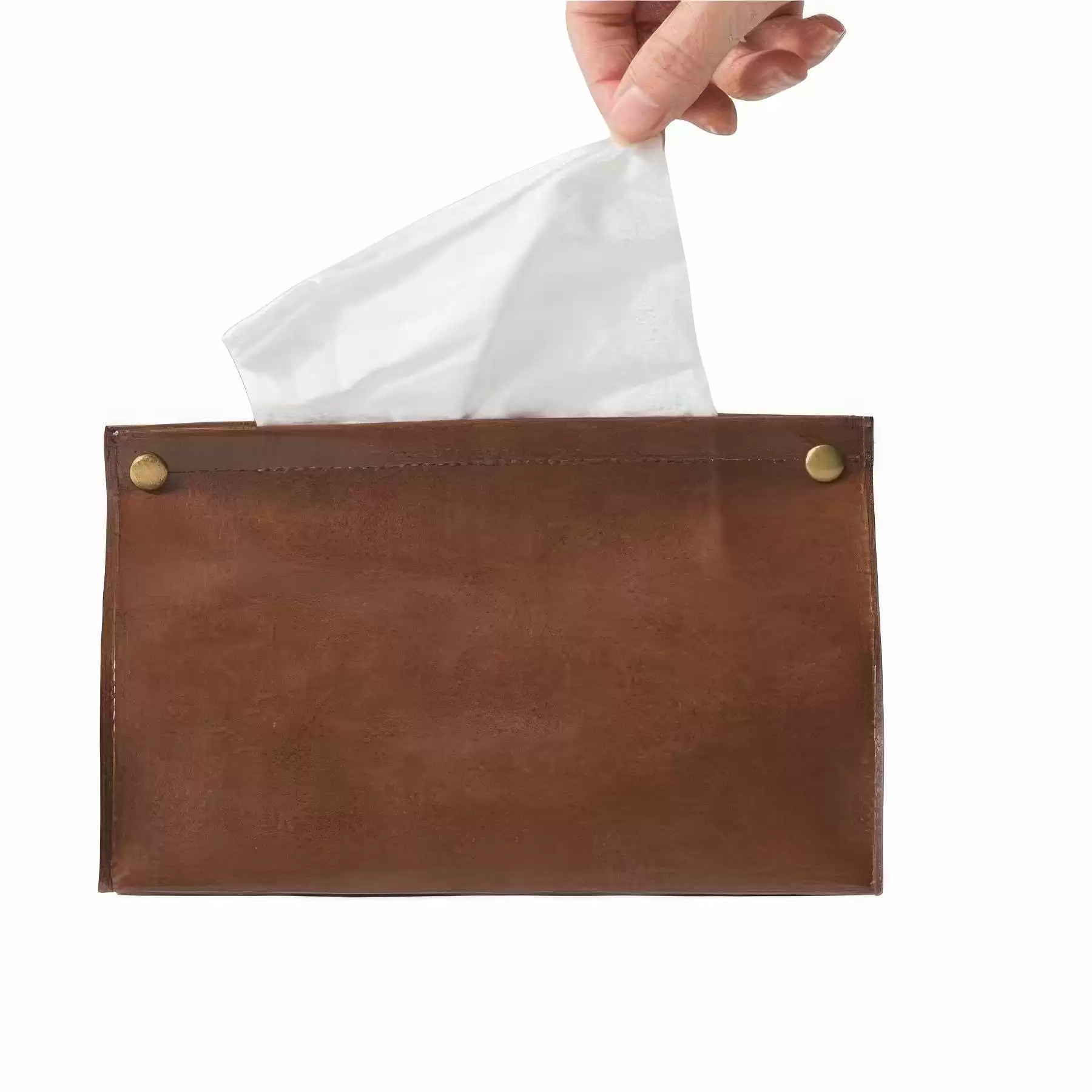 Custom PU Leather Car Napkin Case & Restaurant Tissue Box - Image 2