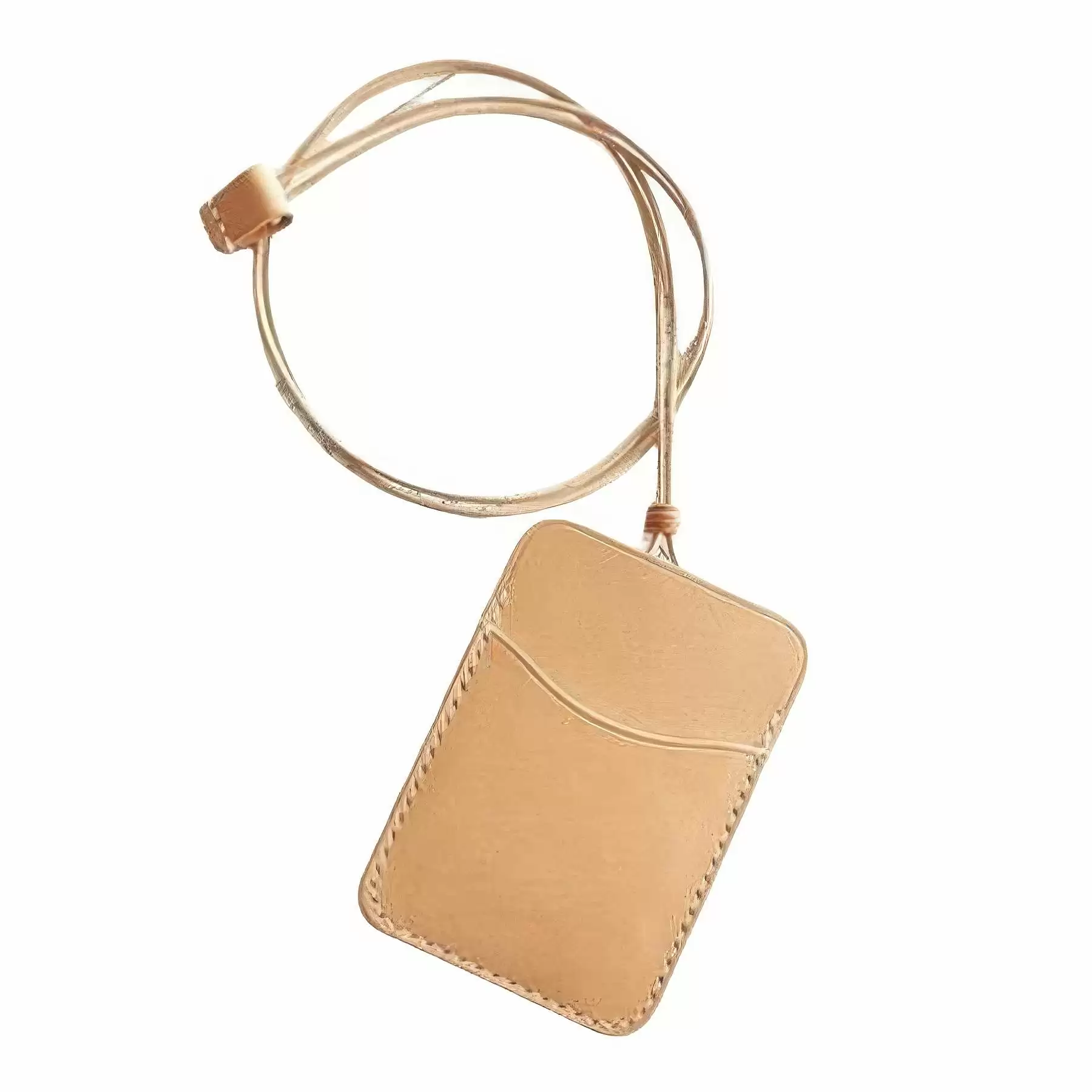 Genuine Leather Lanyard Card Holder Name Badge Case - Image 2