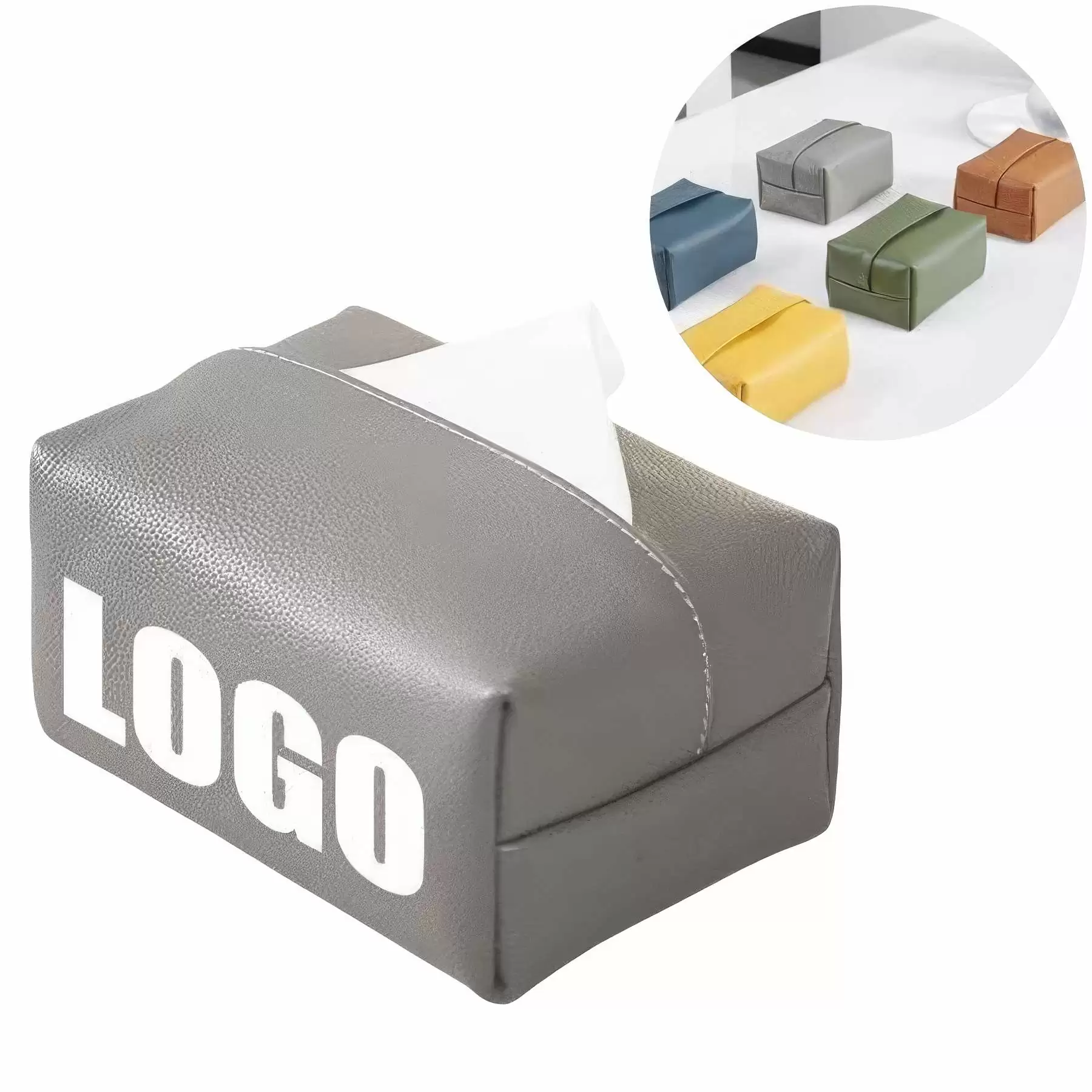 Genuine Leather Car Napkin Case & Restaurant Tissue Box