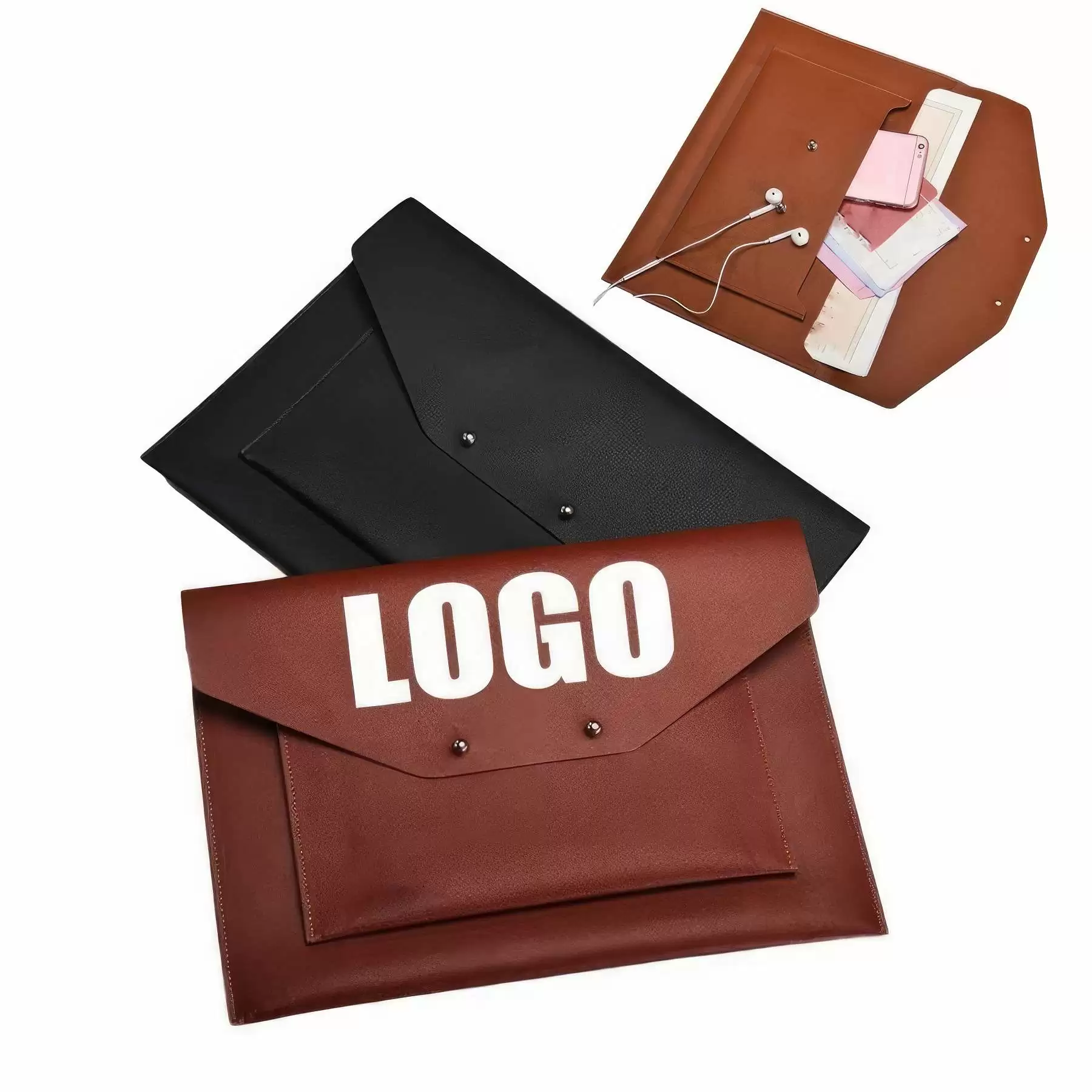 PU Leather Business Lawyer A4-Size Portfolio File Folder