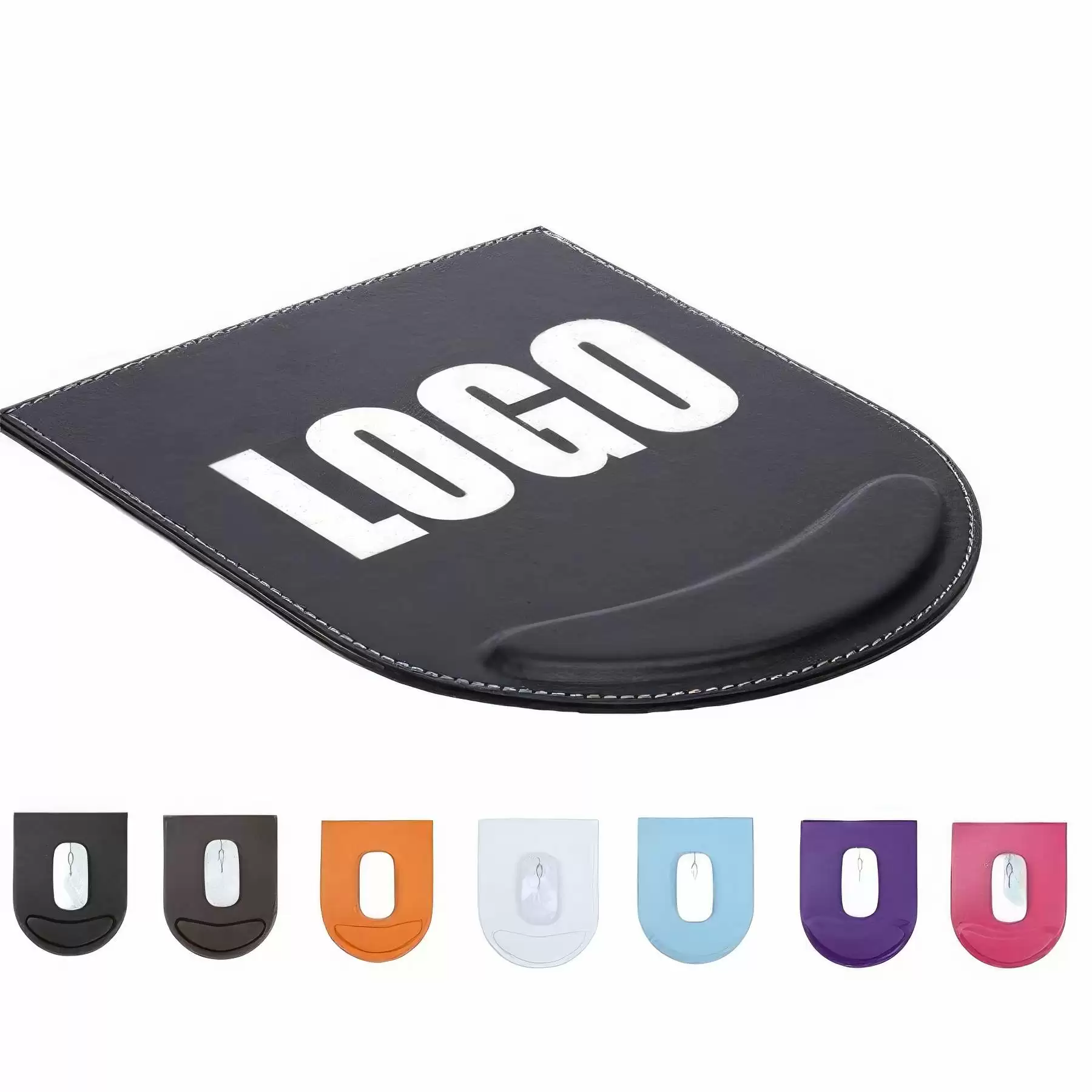 Custom Small PU Leather Computer Laptop Mouse Pad