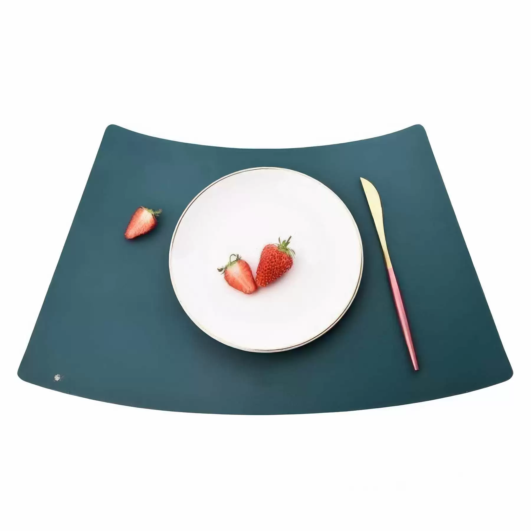 Fan-Shaped PU Leather Table Placemat & Dining Meal Pad - Image 2