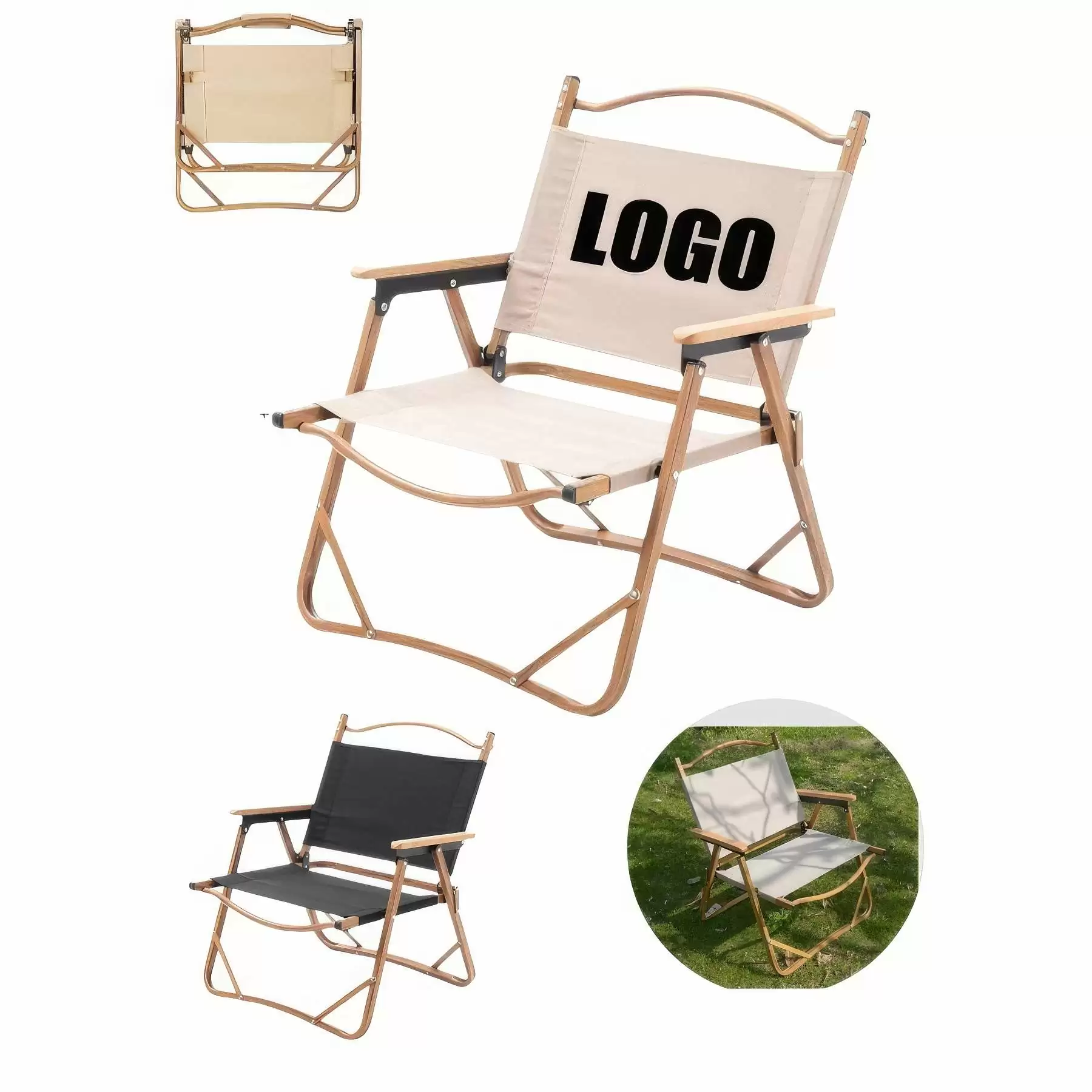 Foldable Outdoor Camping Beach & Director Alloy Chair:Large