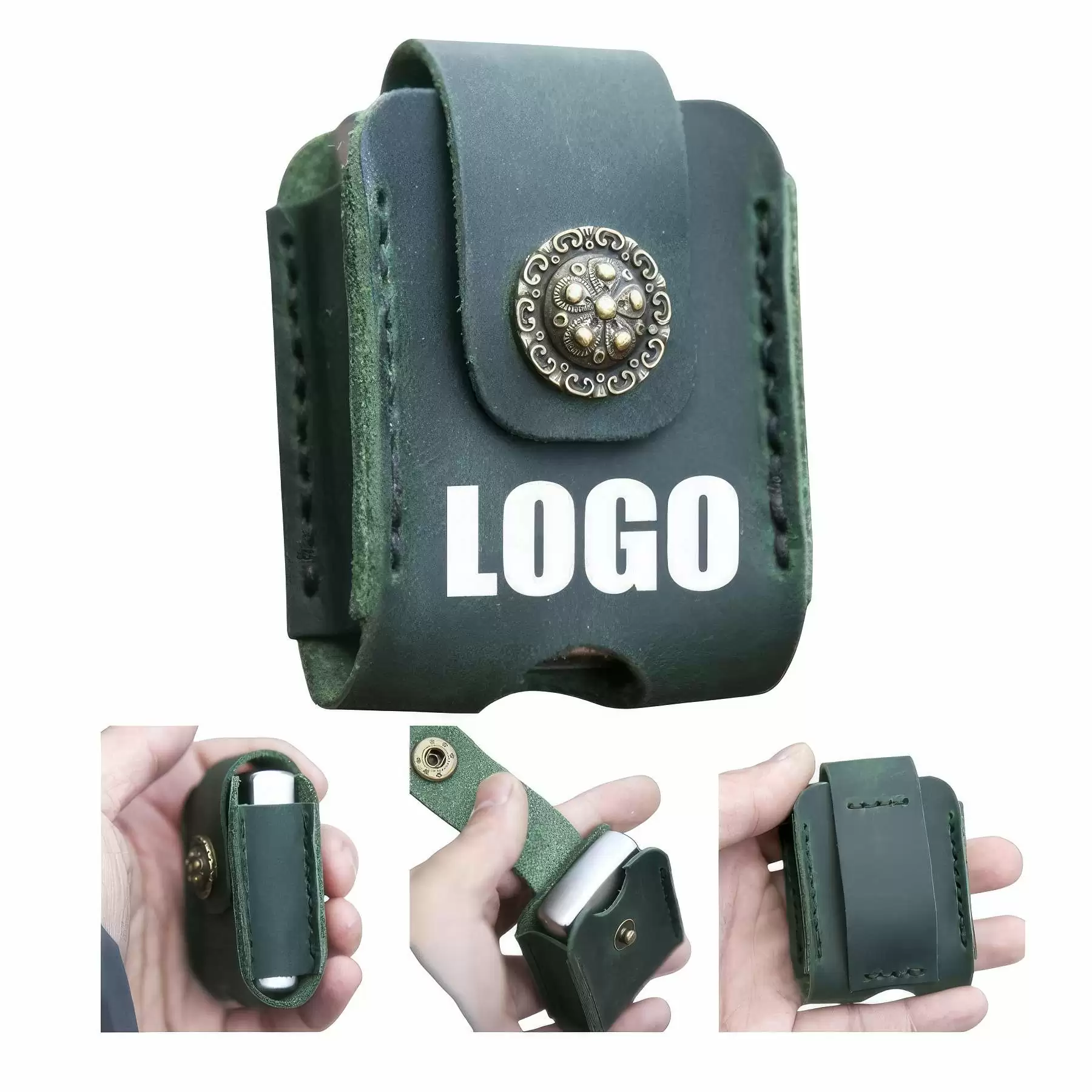 Custom Genuine Leather Lighter Case & Storage Box