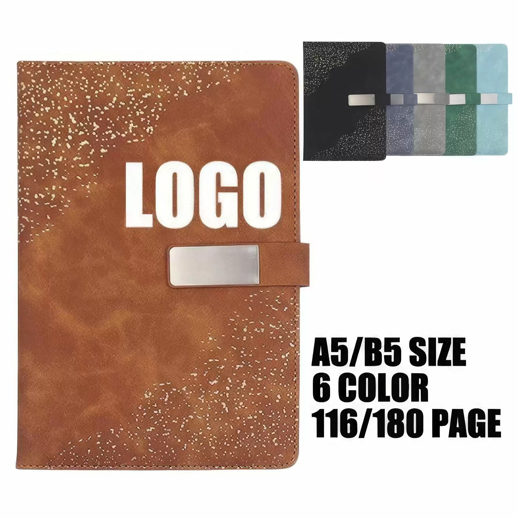 PU Leather A5/B5 Business Travel Journal Notebook