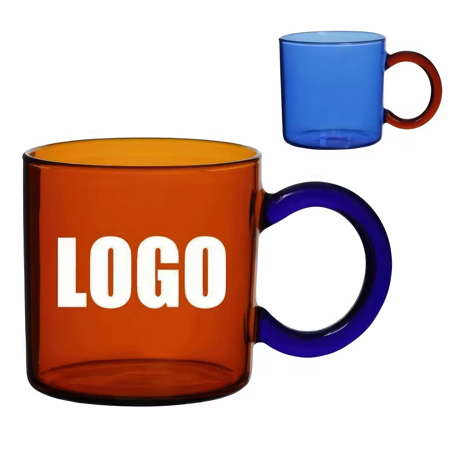 Custom 8 OZ. Glass Tea Coffee Mug & Office Drink Gift Cup