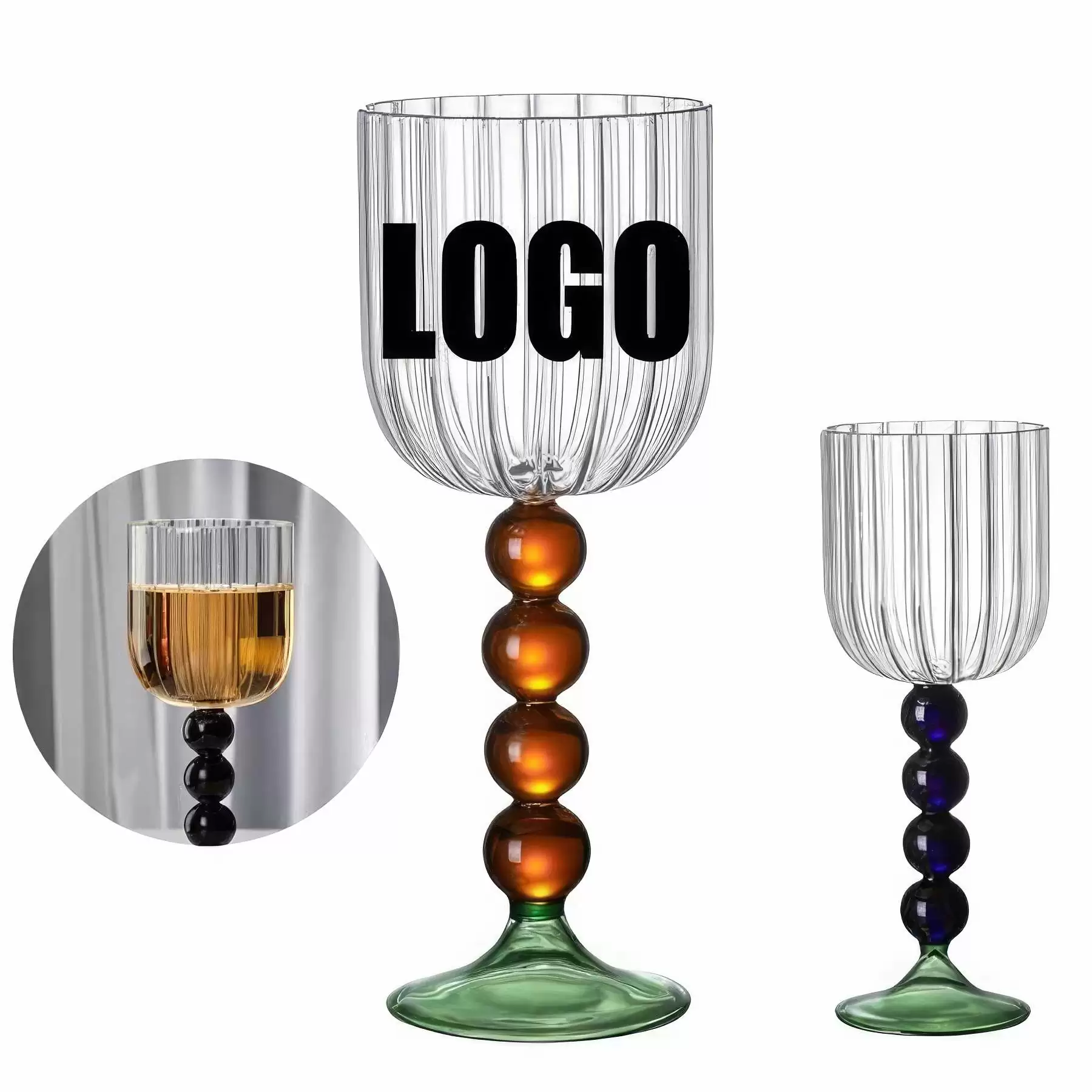 12 OZ. Glass Wine Champagne Gift Drinking Goblet Cup