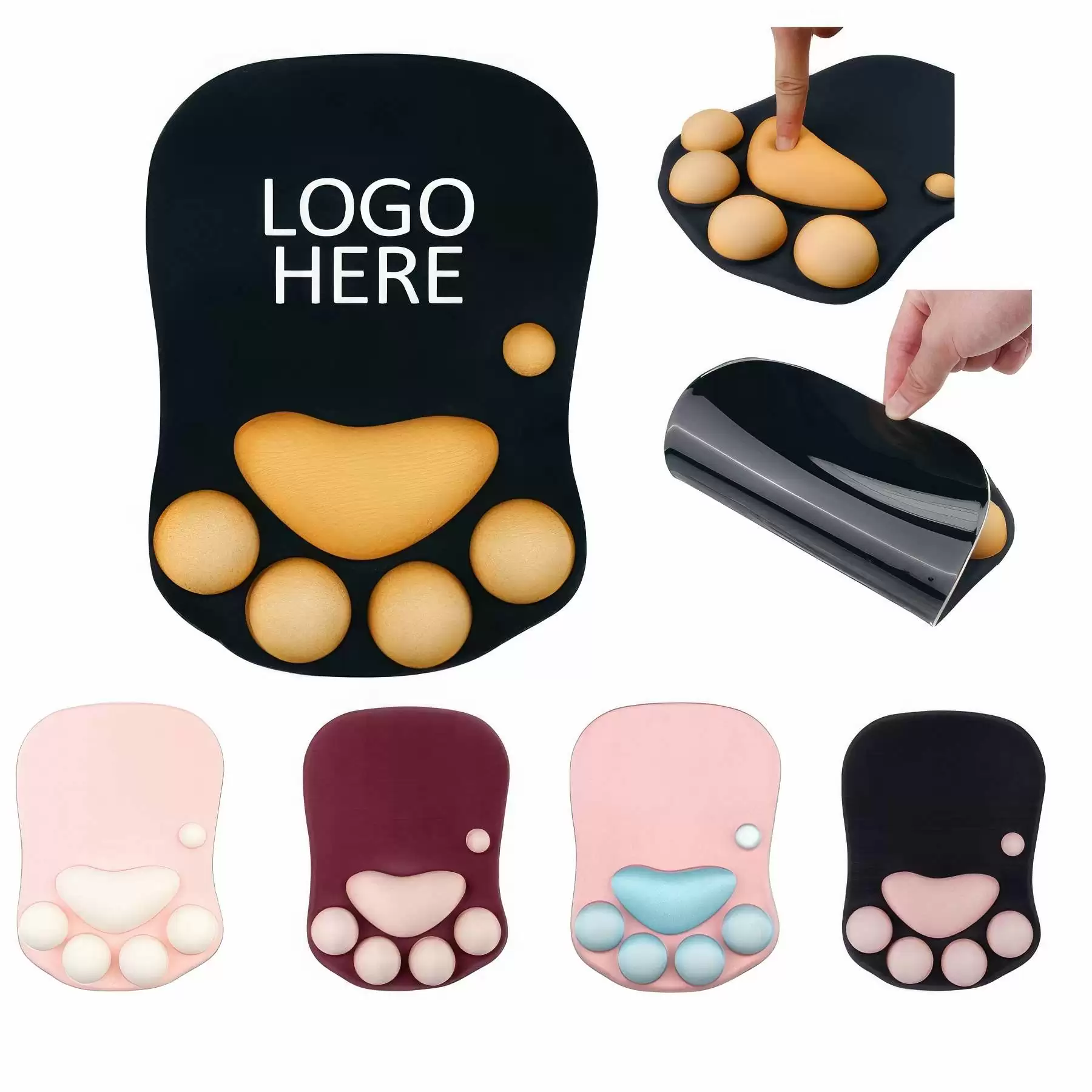 Cat Paw Mouse Pad with Wrist Rest