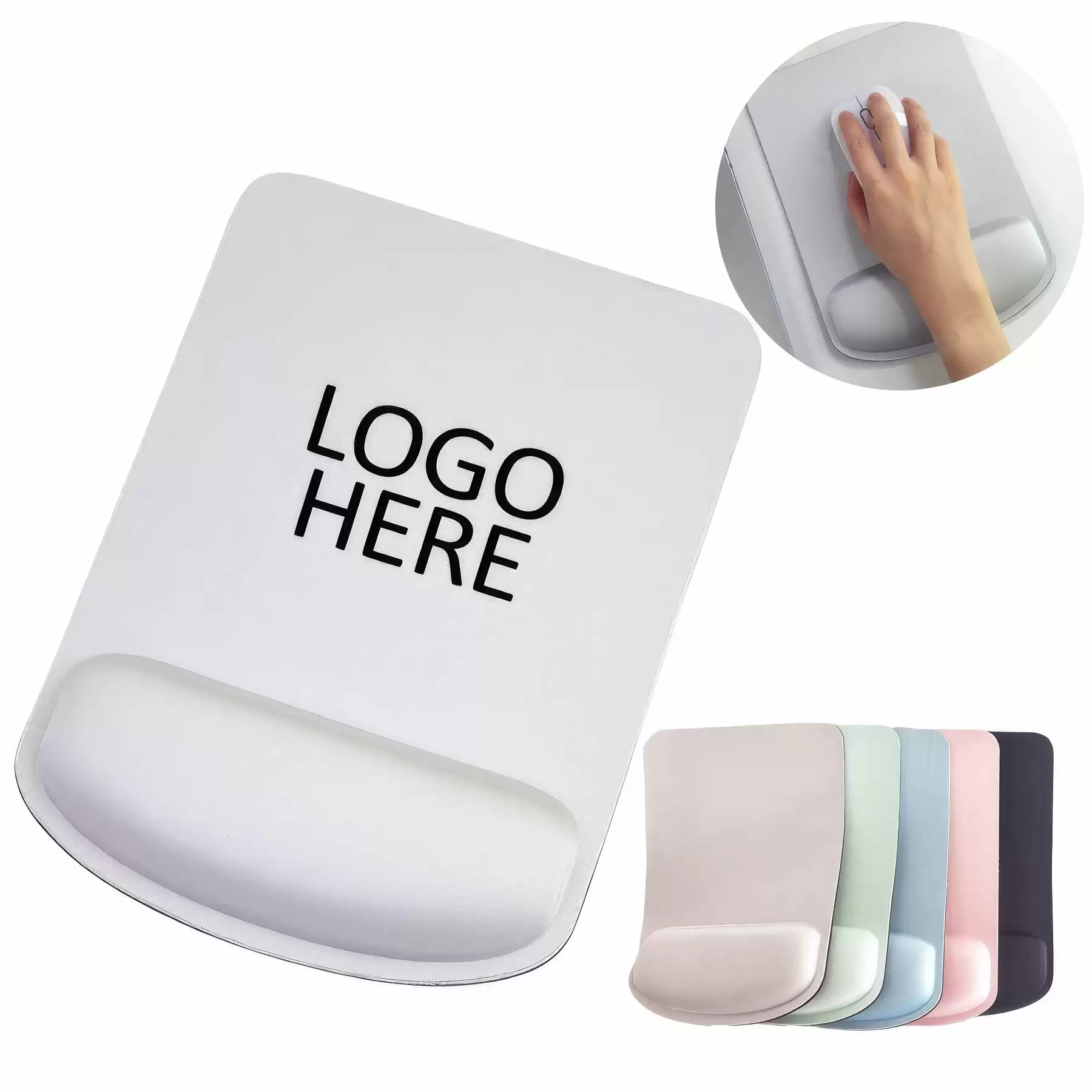 Elastic Memory Foam Mouse Pad with Wrist Rest
