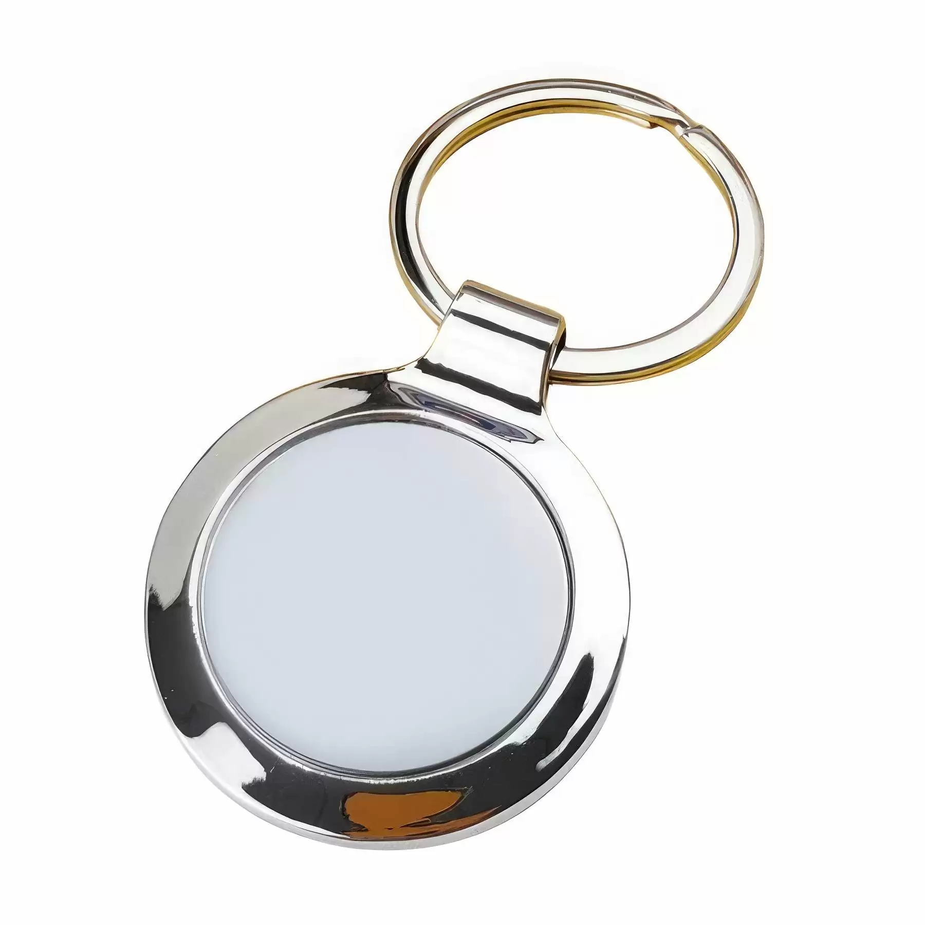 Metal Custom Logo Keychain with Rings - Image 2