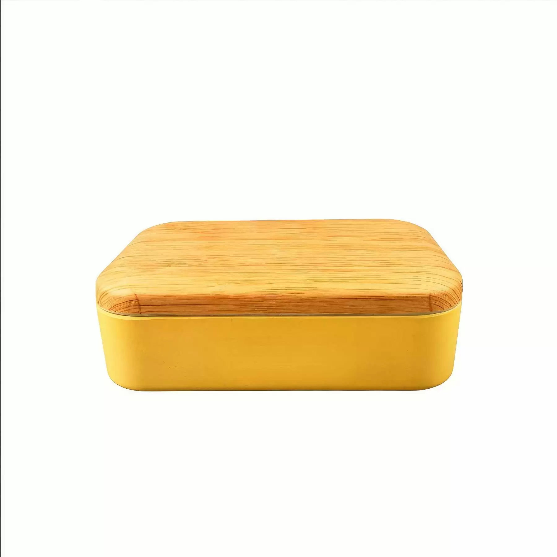 37 OZ Plastic Lunch Container with Wooden Lid - Image 2