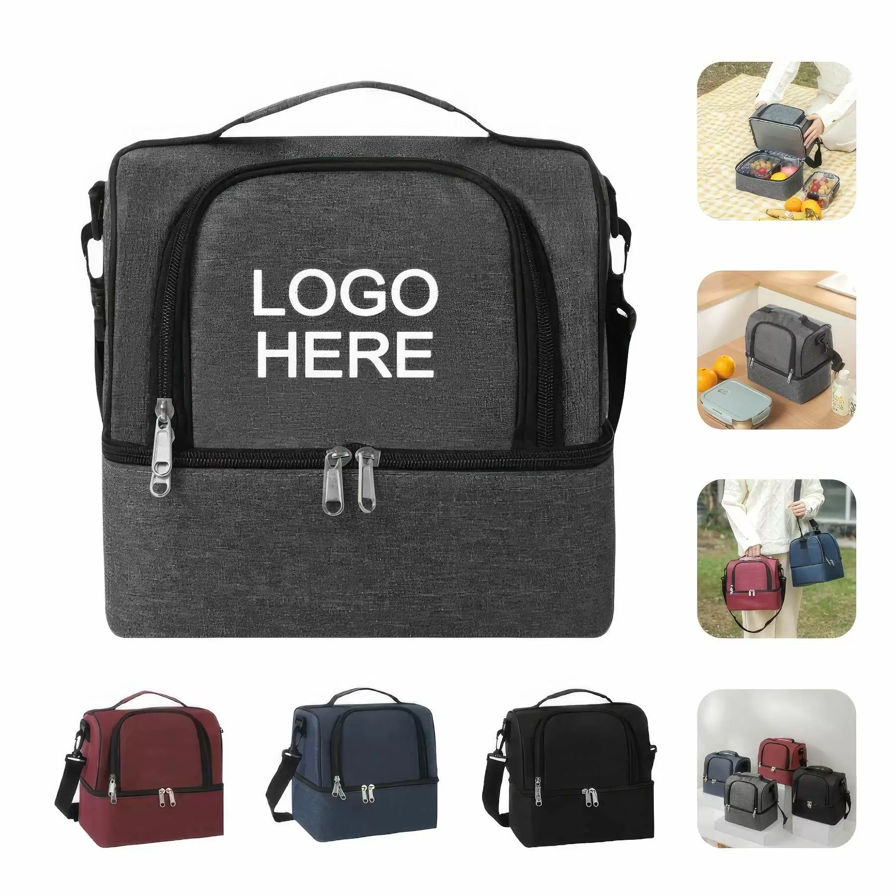 Insulated Reusable Travel Lunchbox Bag Food Container