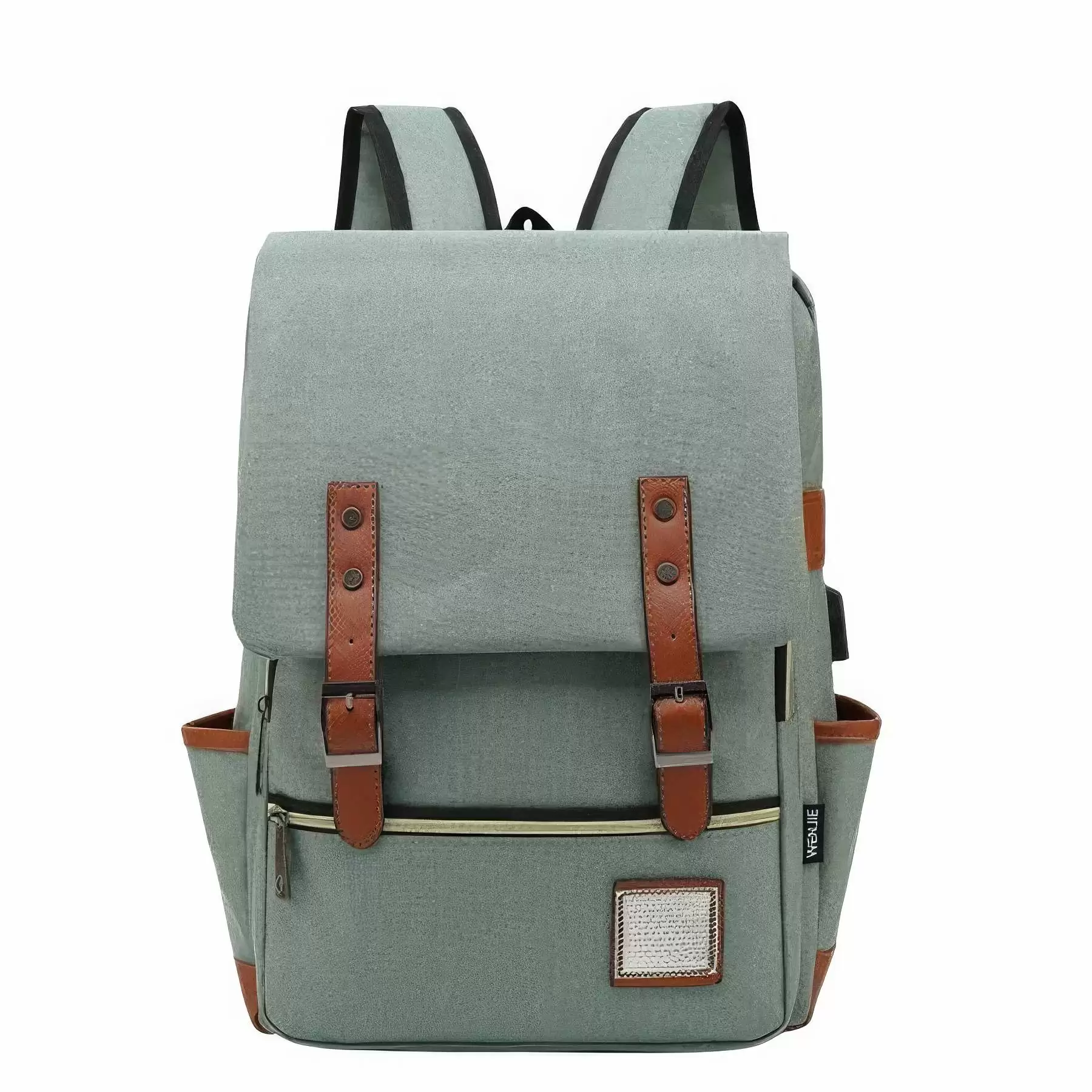 Outdoor Canvas Large Travel Backpack with USB Port - Image 2