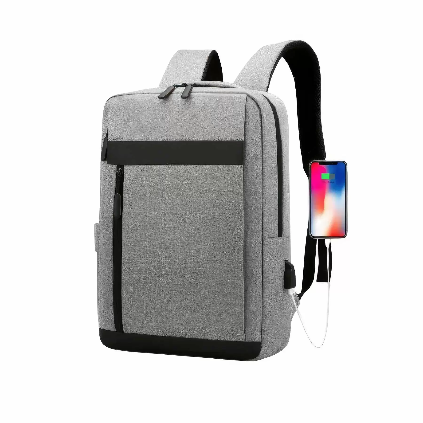 Large Capacity College School Bag with USB Charging Port - Image 2