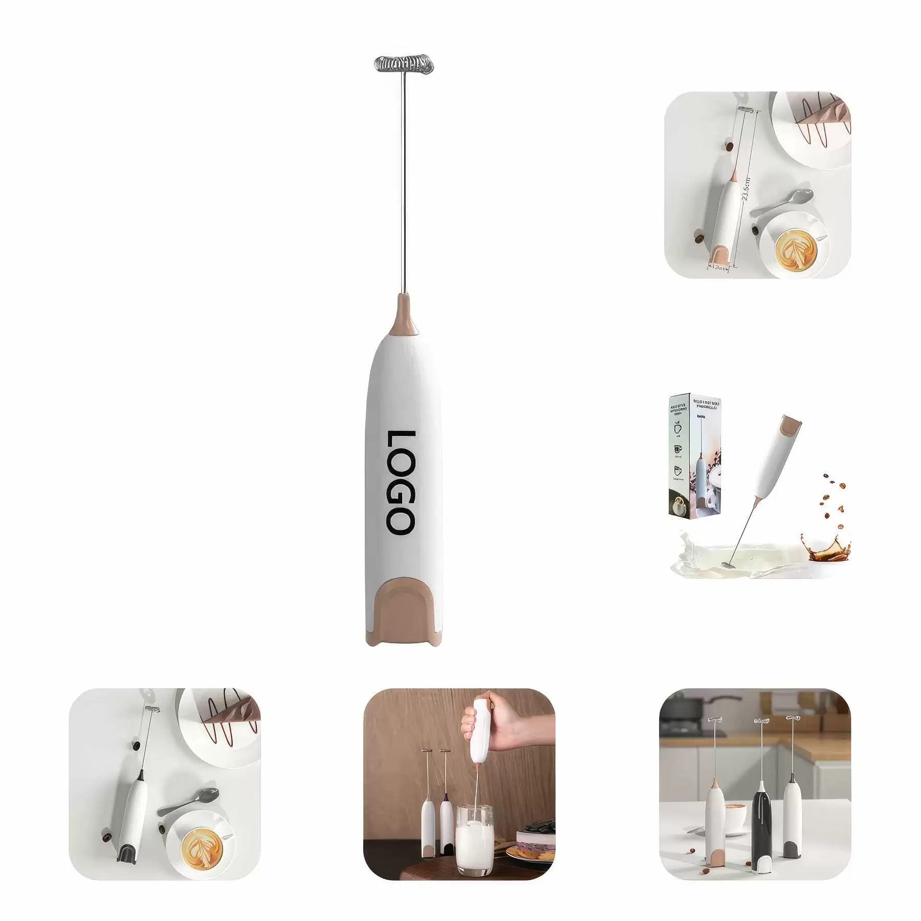 Custom Stainless Steel Handheld Milk Frother