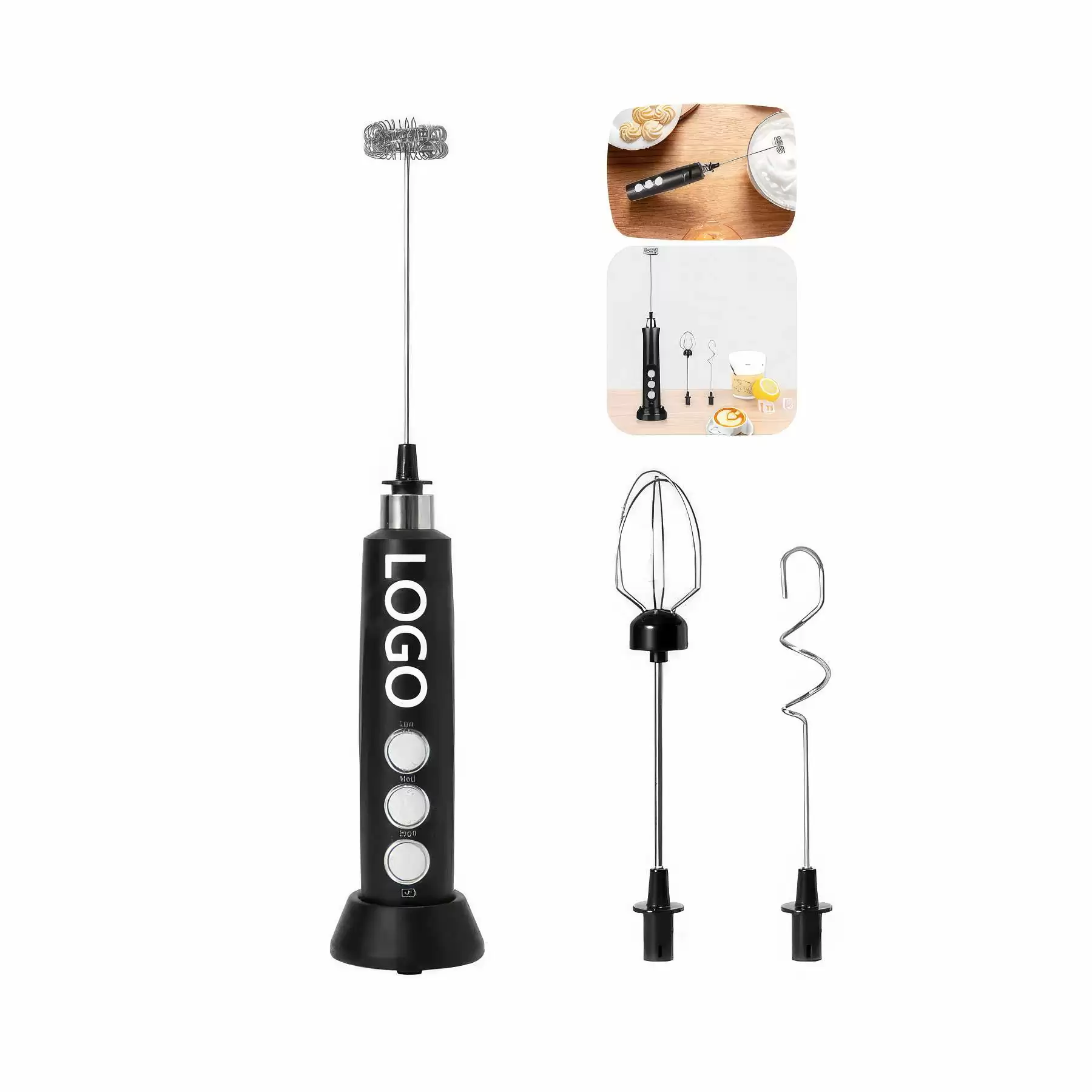 3-Speed Adjustable Mini Blender for Coffee, Egg Mix