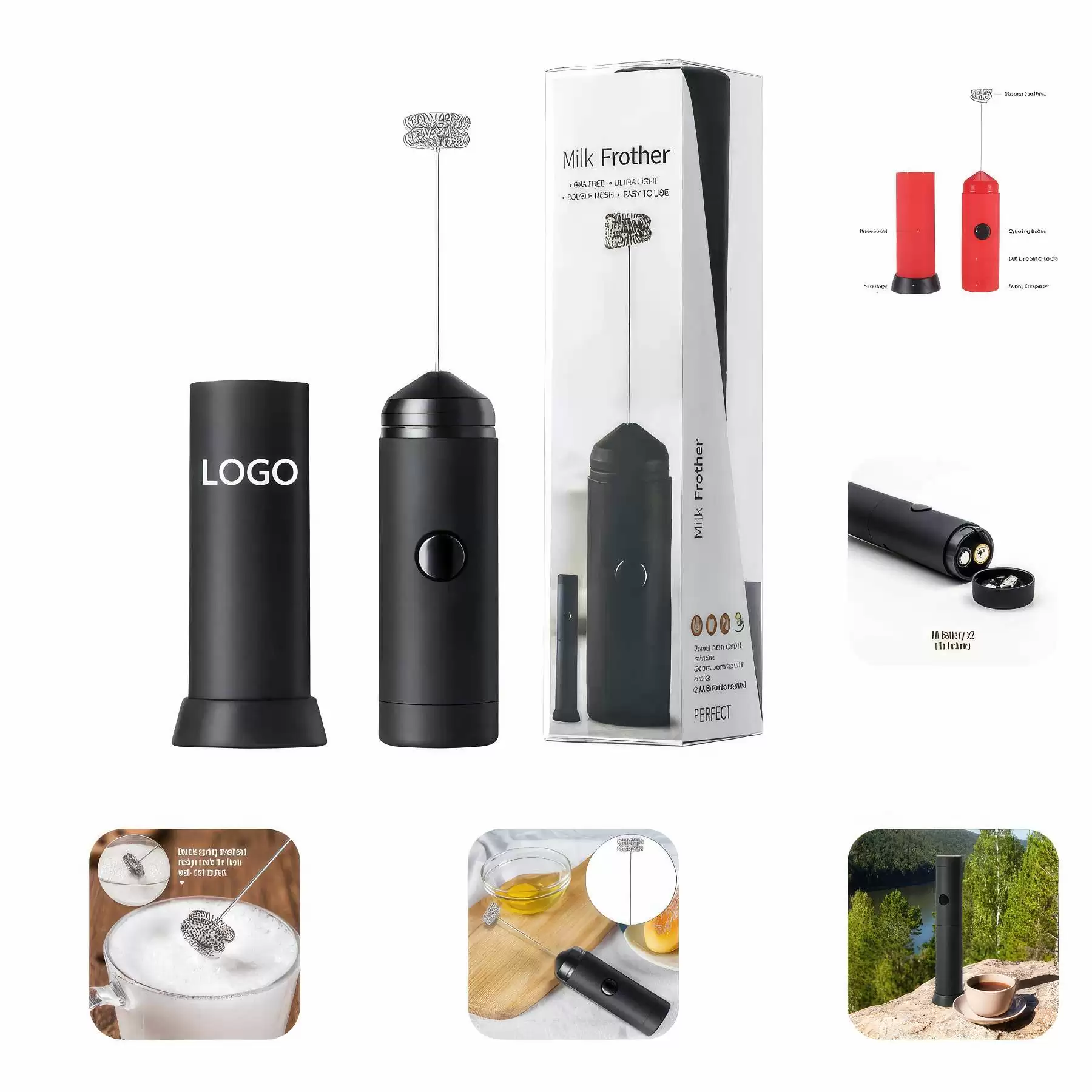 Milk Frother Handheld Battery Operated Electric Foam Maker