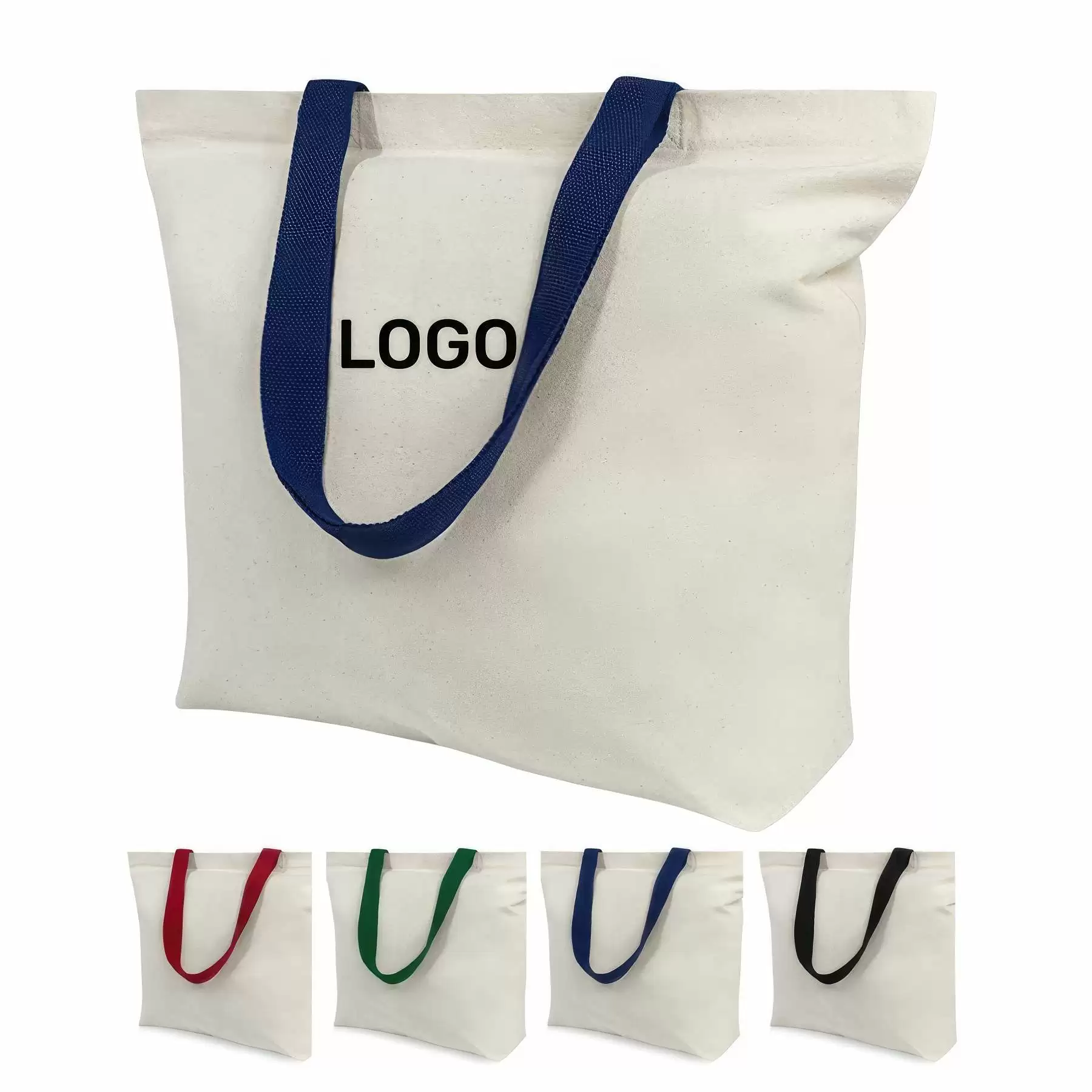 Classic Large Cotton Canvas Tote Bag
