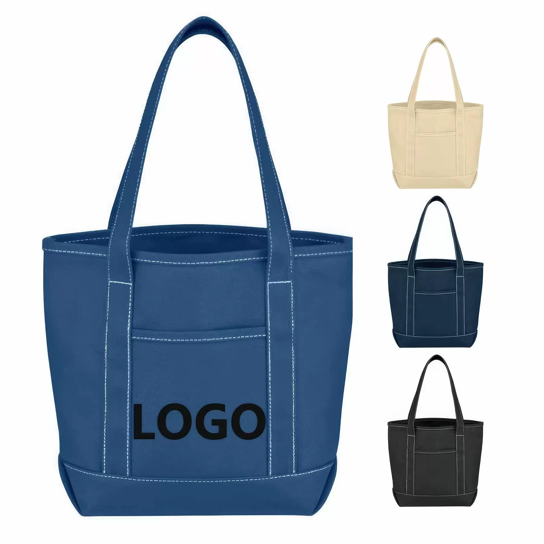 Aesthetic Tote Bag with Outer Pocket