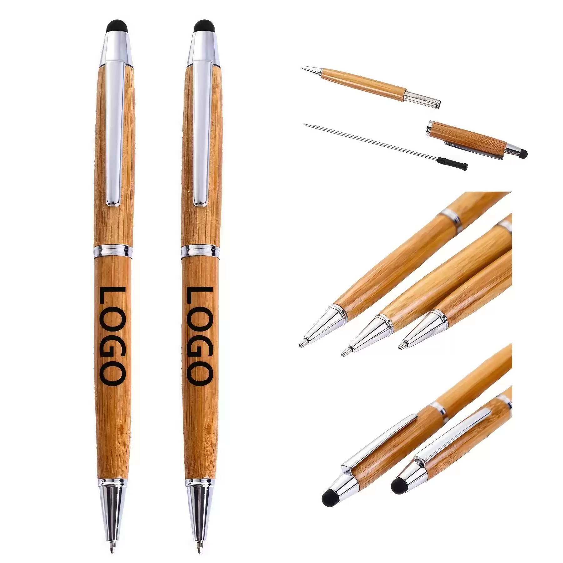 Real Wood Pen with Stylus