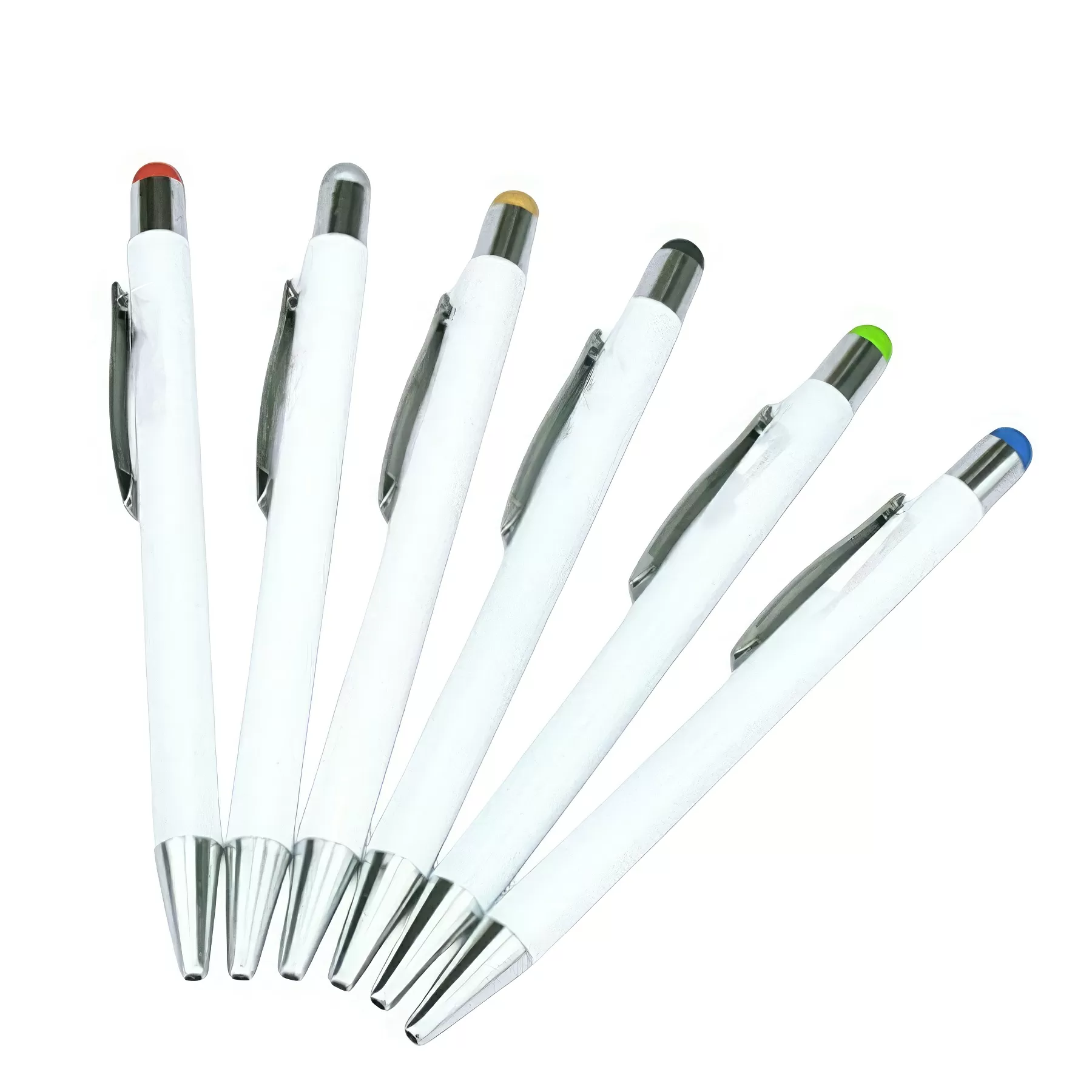 Classic White Pen with Stylus - Image 2