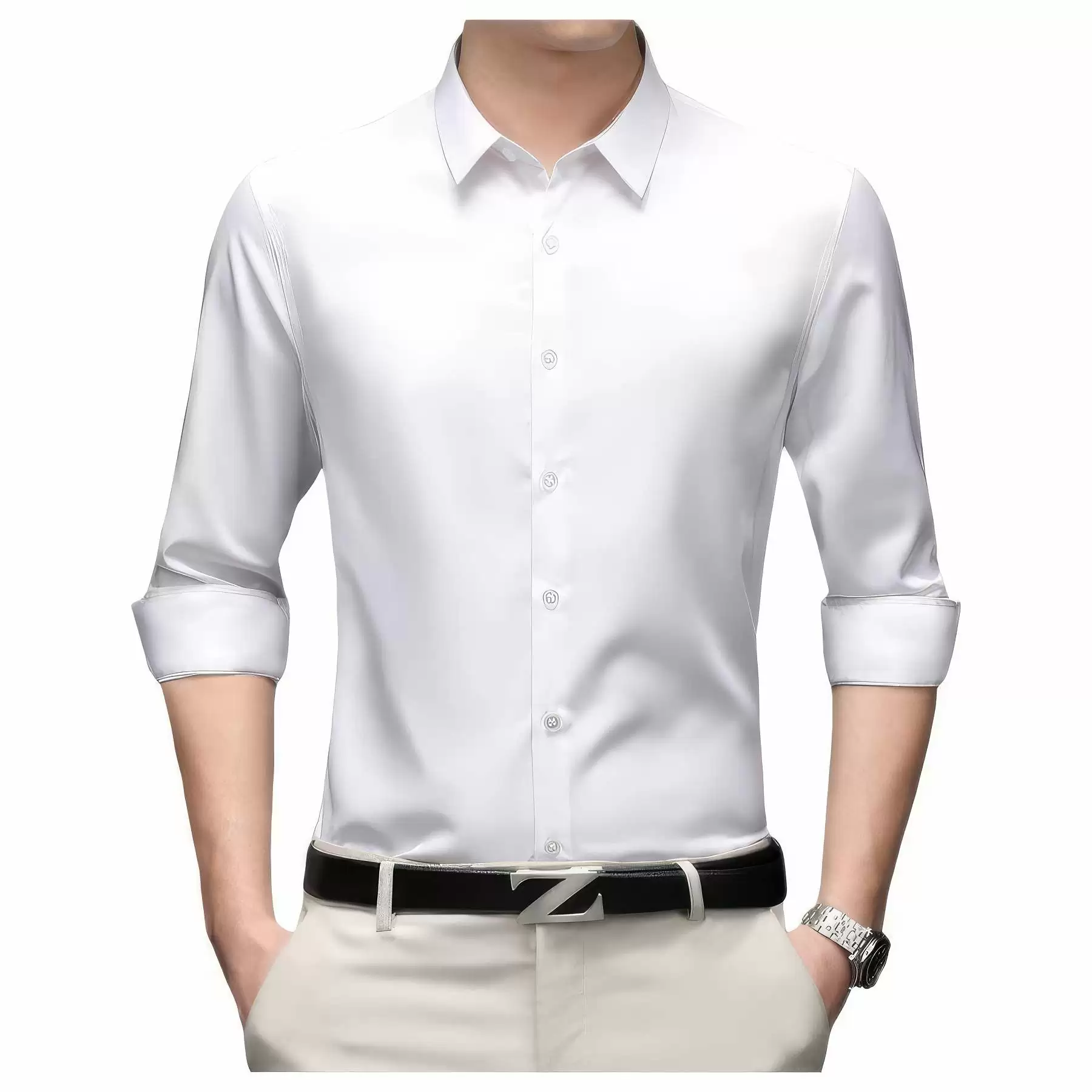 Custom Long Sleeve Dress Shirts for Men - Image 2