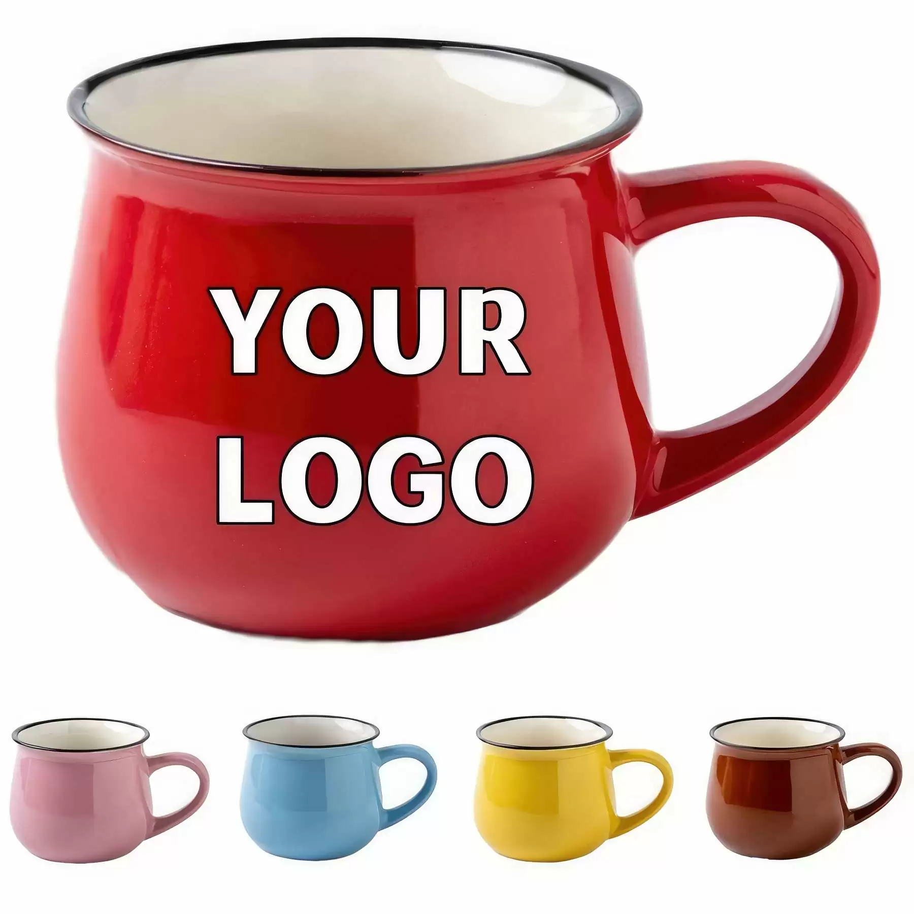 Creative 11 oz. Advertising Ceramic Mugs for Milk Juice
