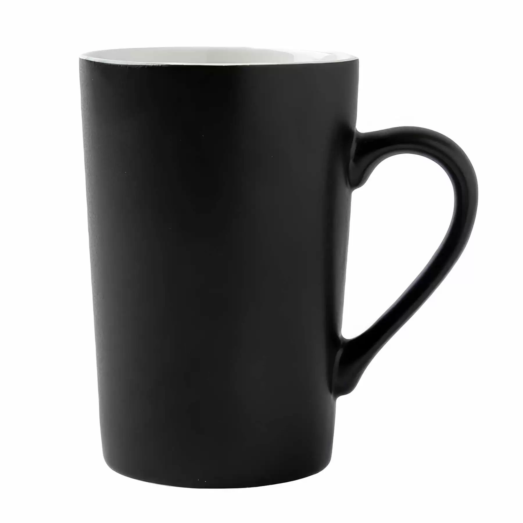 Custom 12 oz. Matt Black Ceramic Mugs for Milk Juice - Image 2