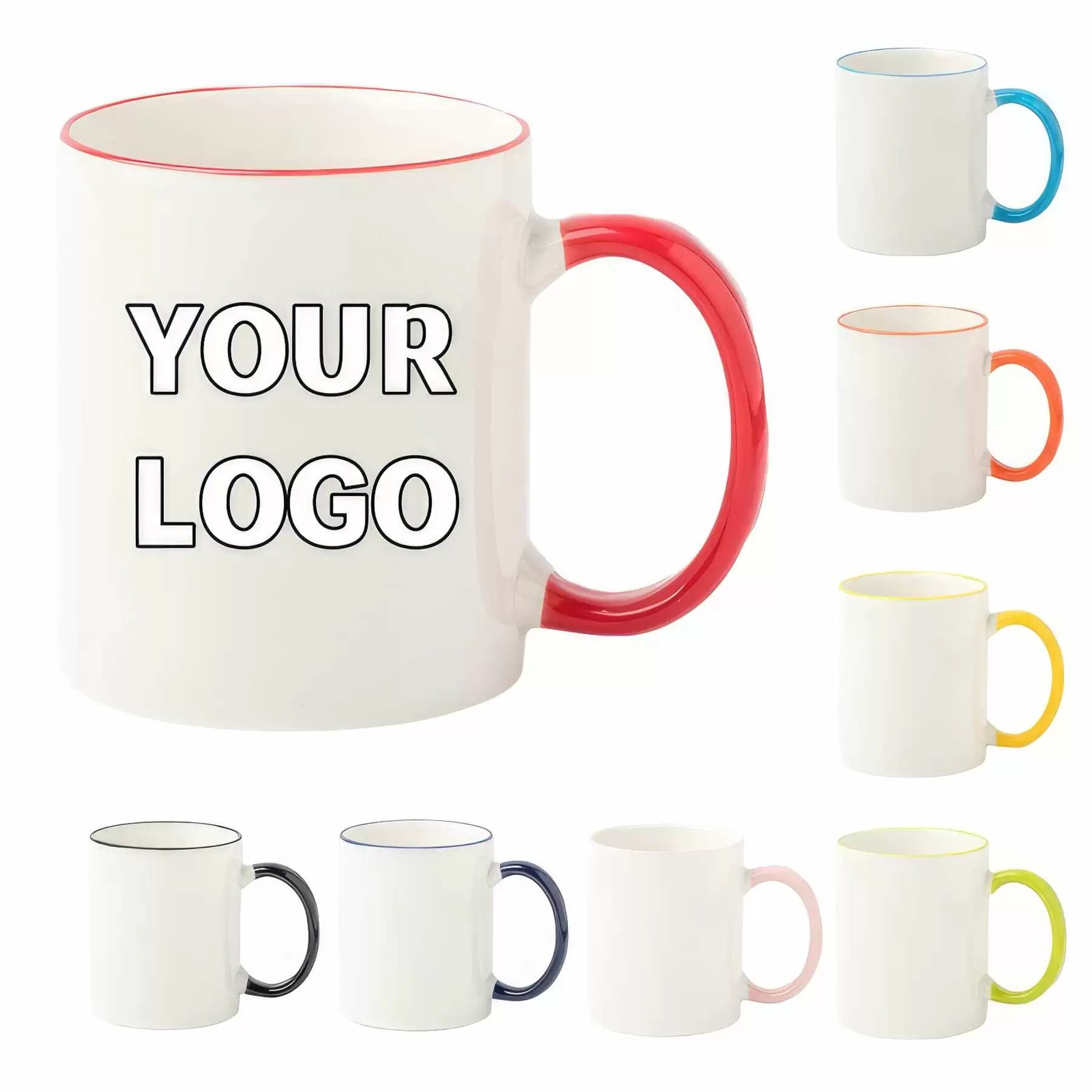 Custom 11 oz. C-handle Ceramic Mugs