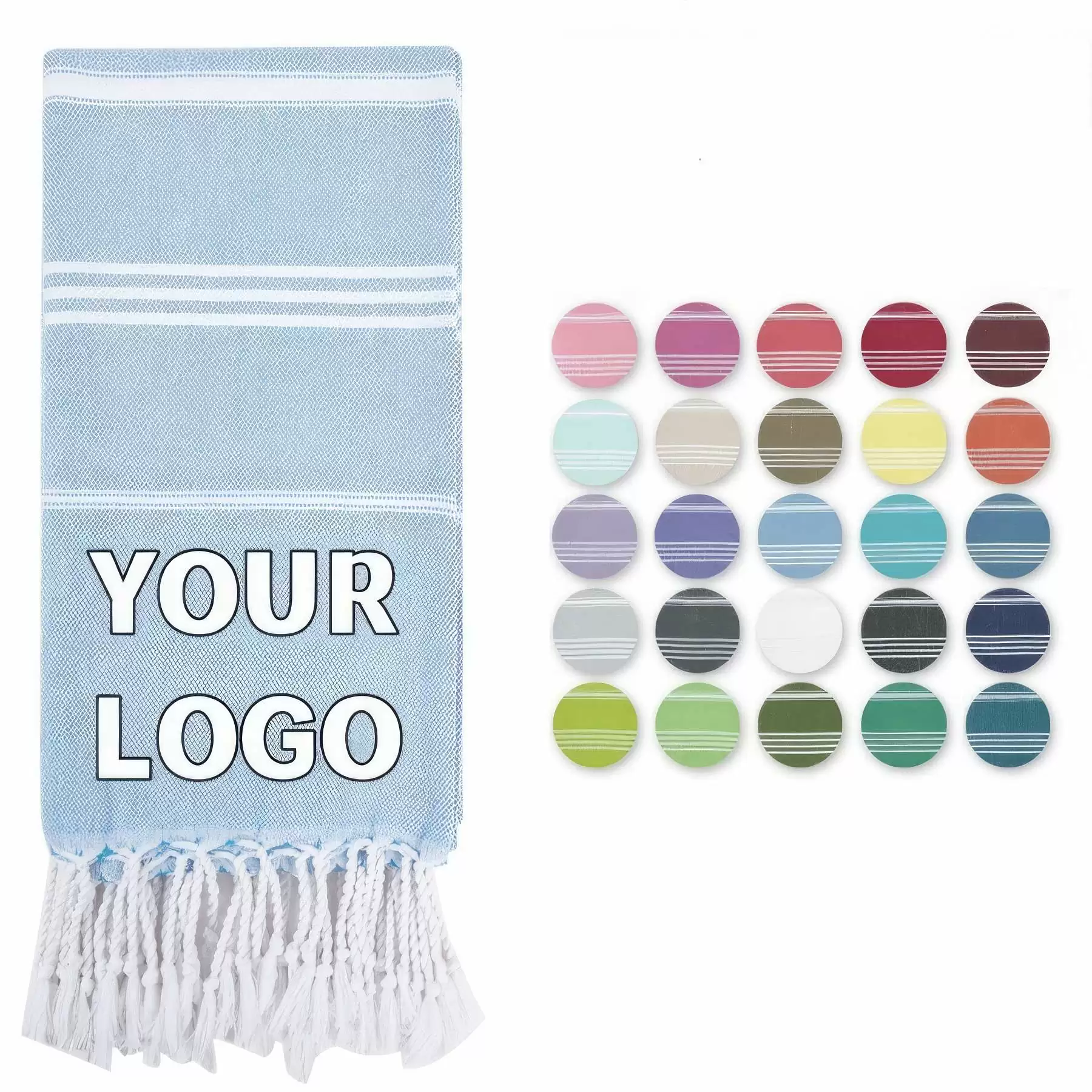 Turkish Jacquard Striped Beach Towel - 39.37'' x 70.87''