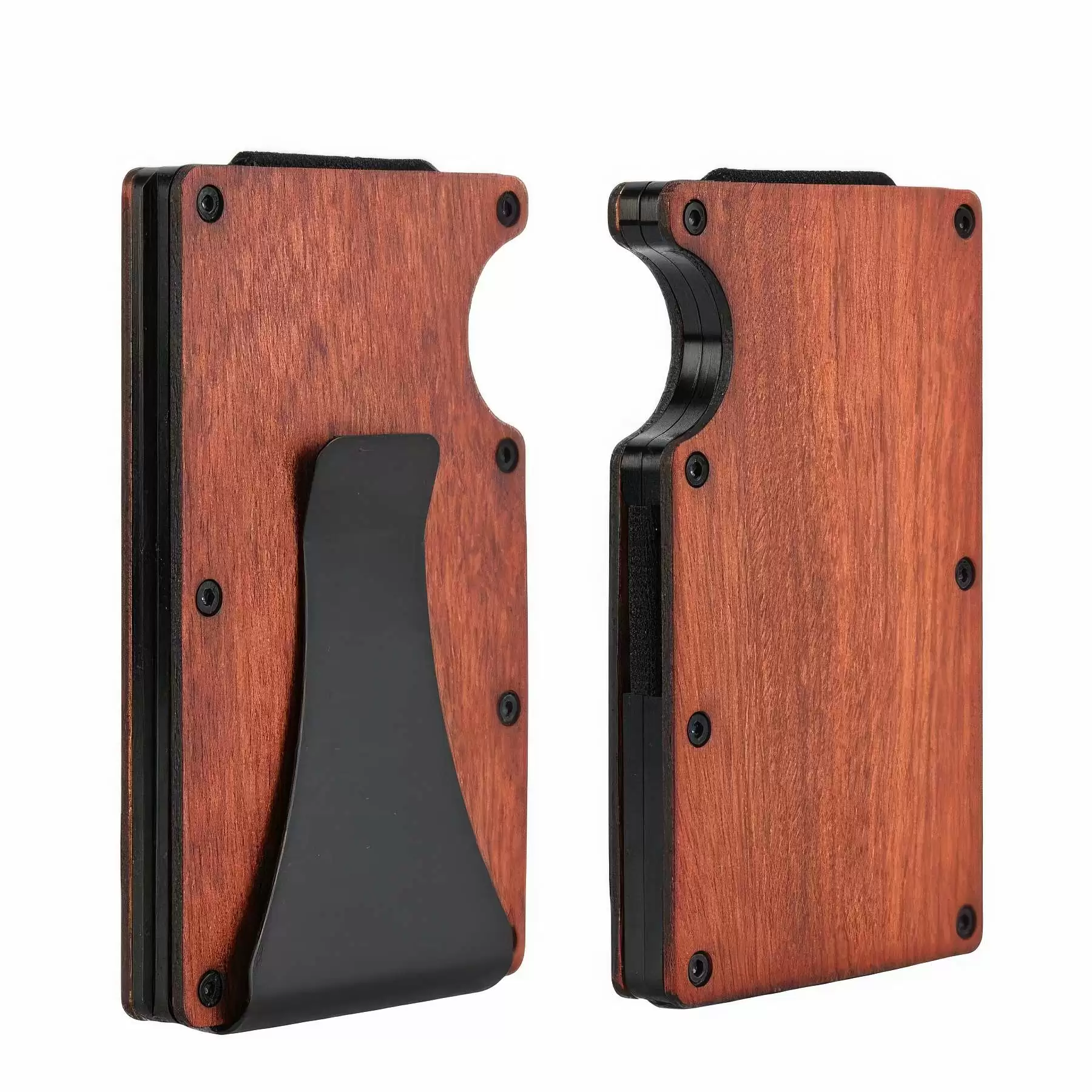 Wooden Rfid Blocking Anti Theft Card Holder Wallet - Image 2