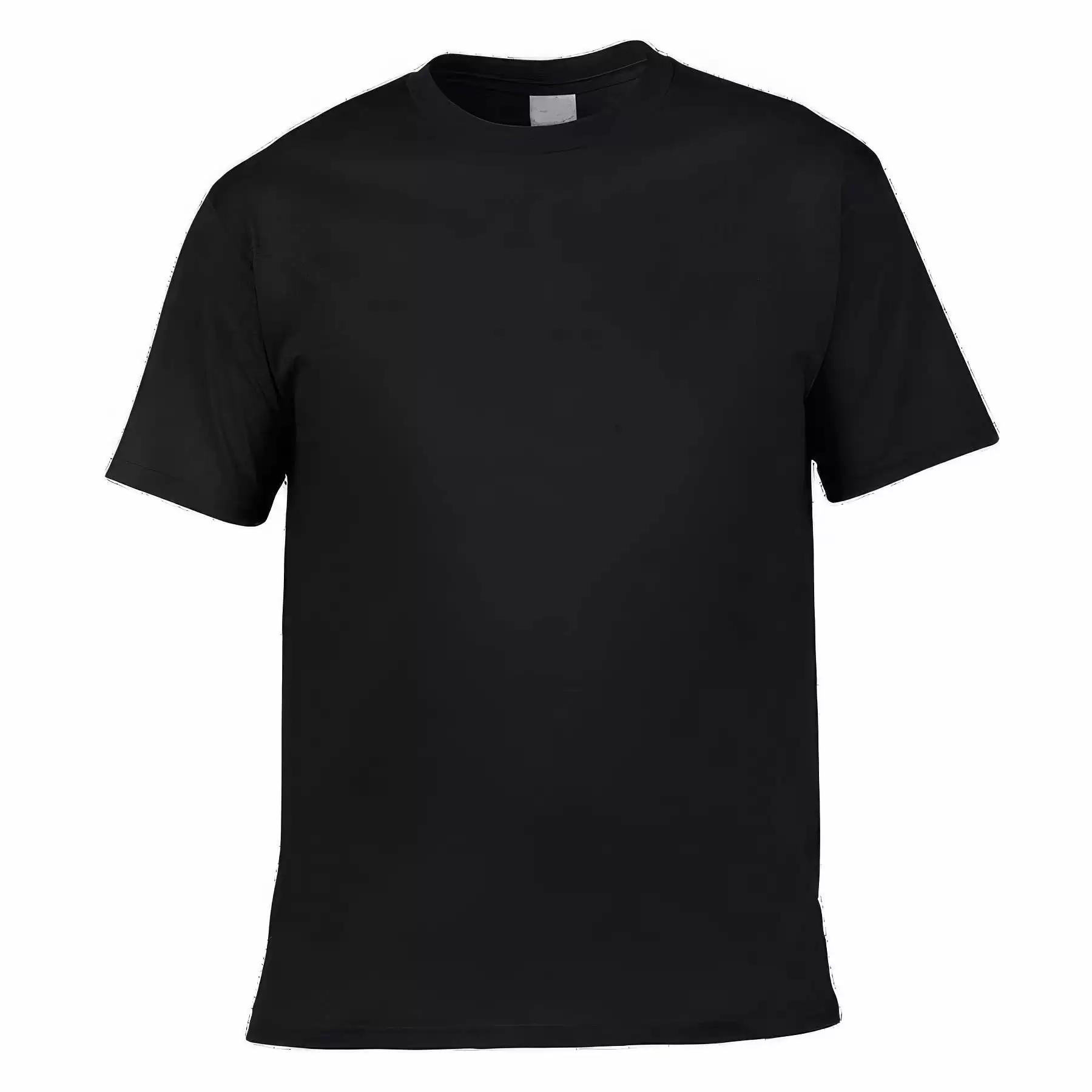 Basic Men's Round Neck Cotton T-Shirt - Image 2