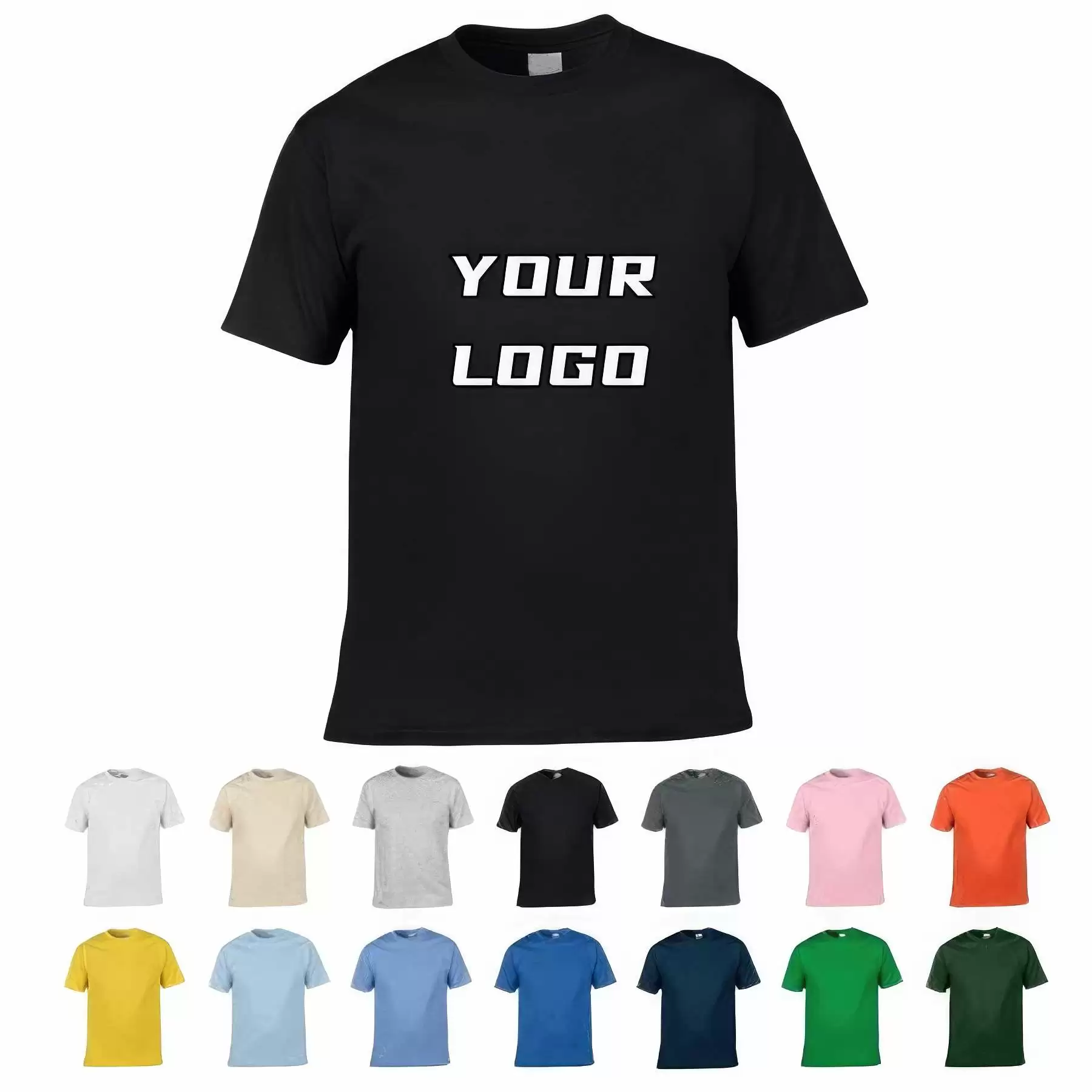 Basic Men's Round Neck Cotton T-Shirt