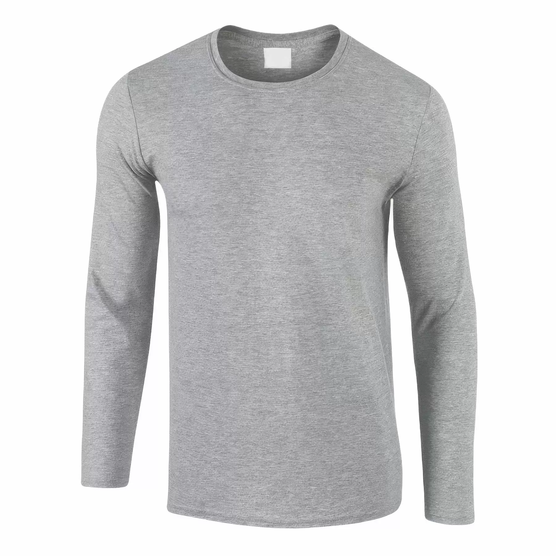 Men's Round Neck Cotton Long Sleeve T-Shirt - Image 2