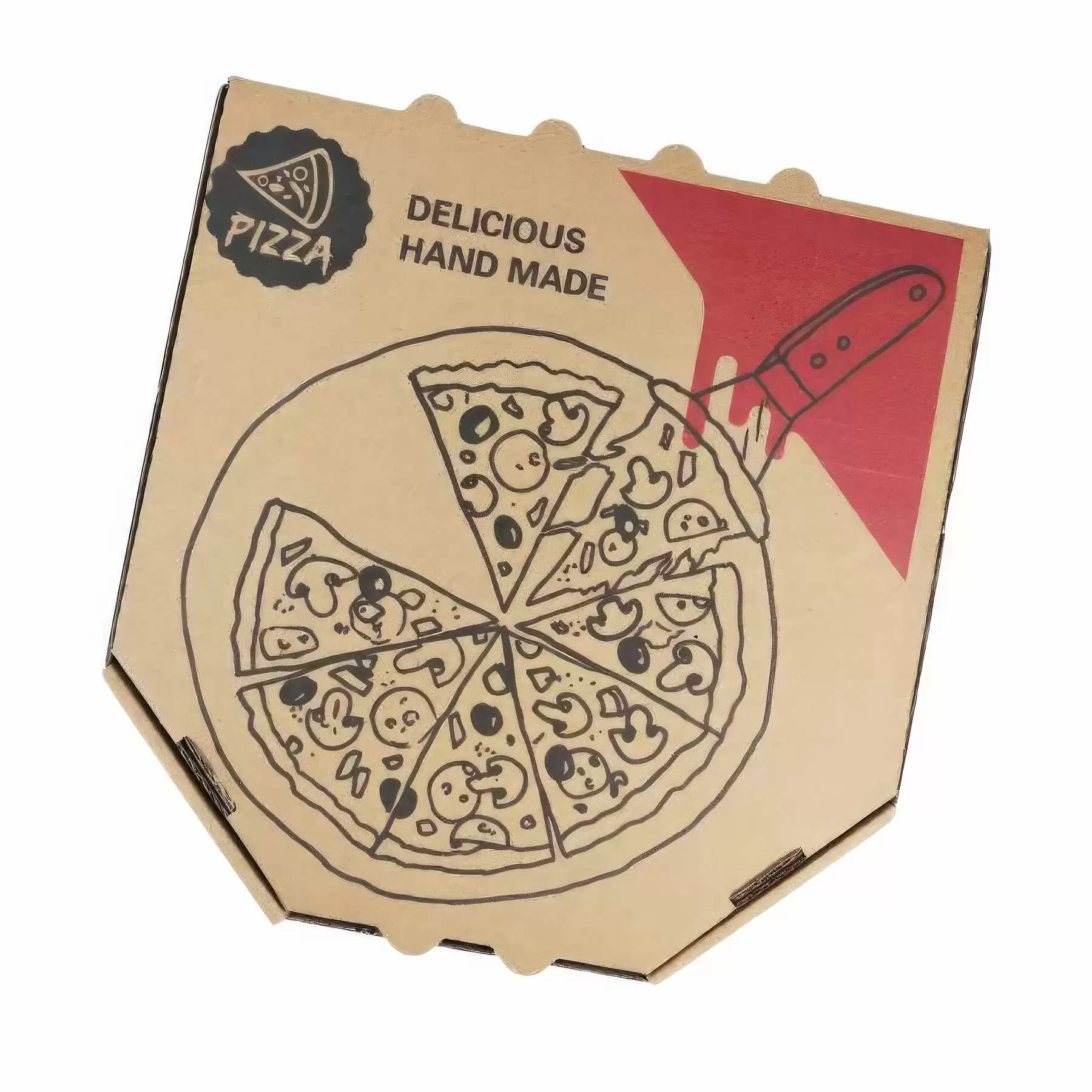 Custom Hexagon Pizza Box - Image 2