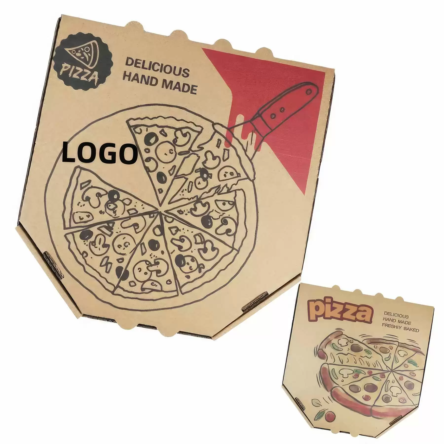 Custom Hexagon Pizza Box