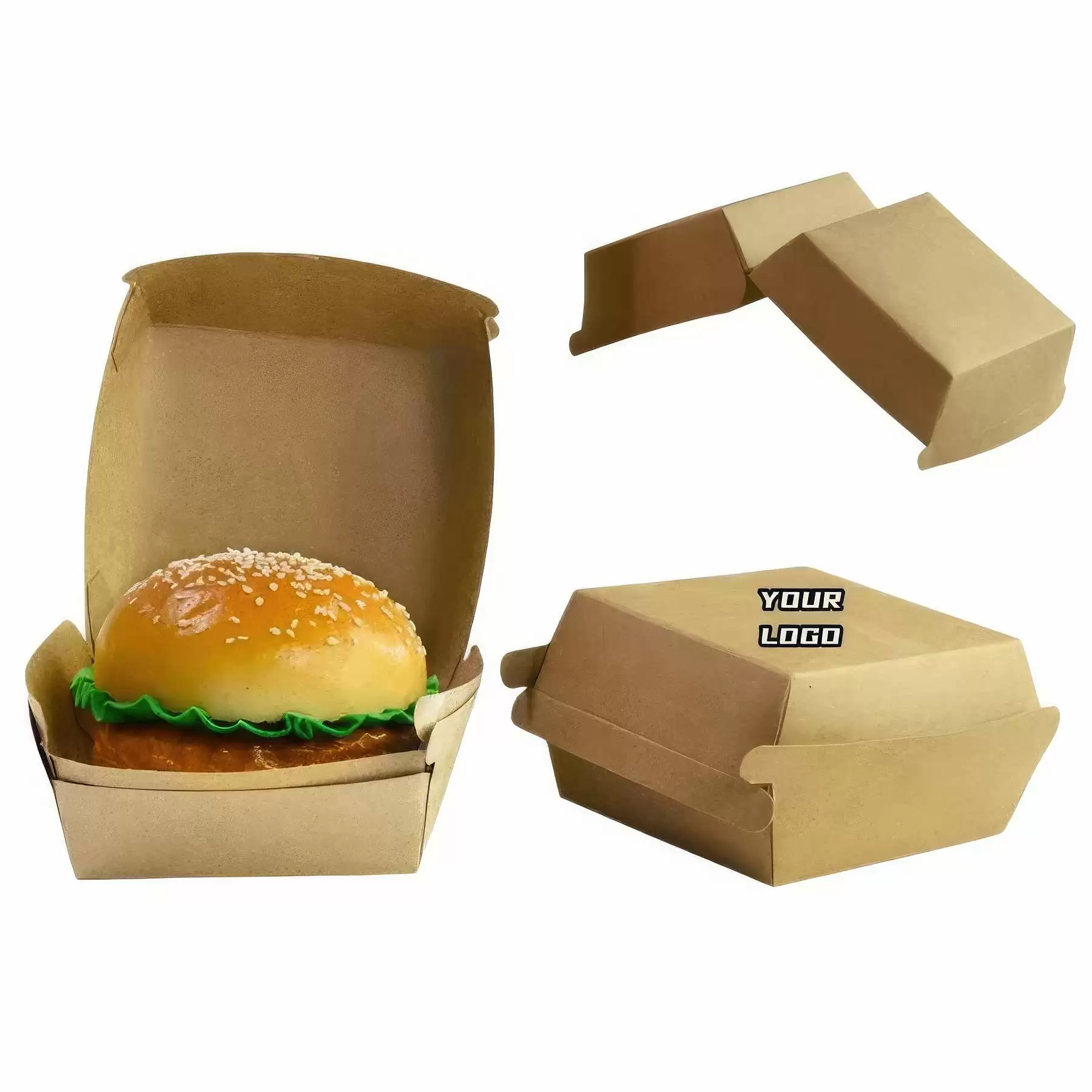 Custom Disposible Hamburgers Boxes
