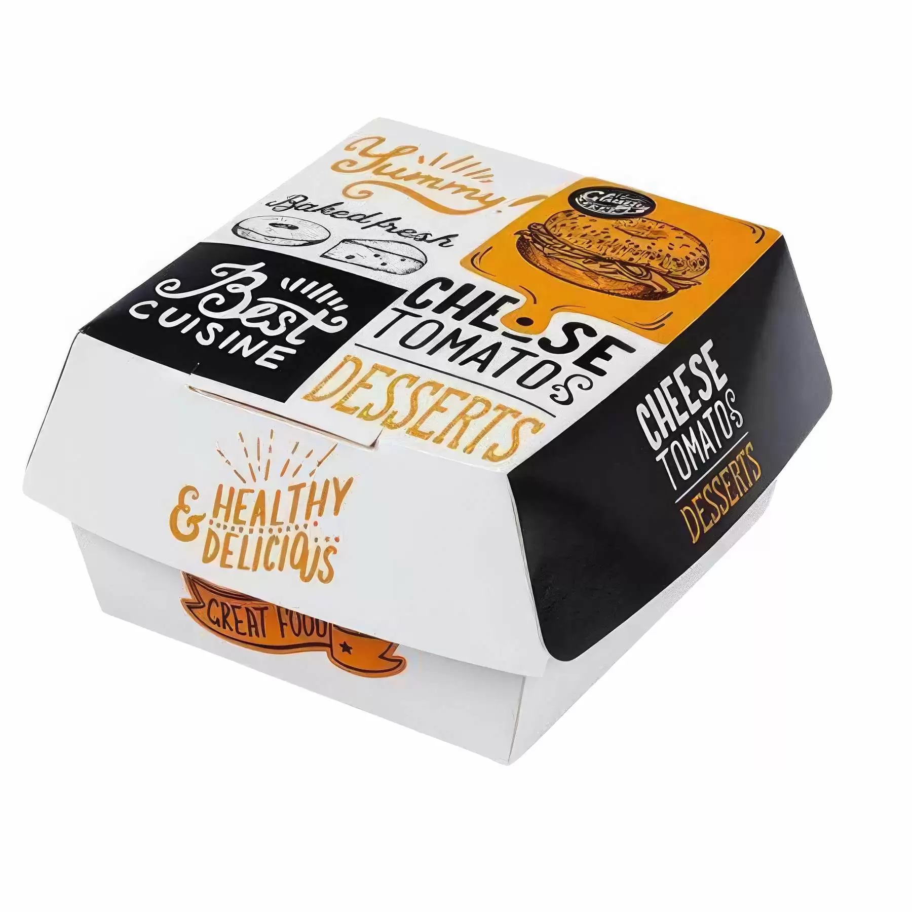 Disposable Hamburger Paper Boxes - Image 2