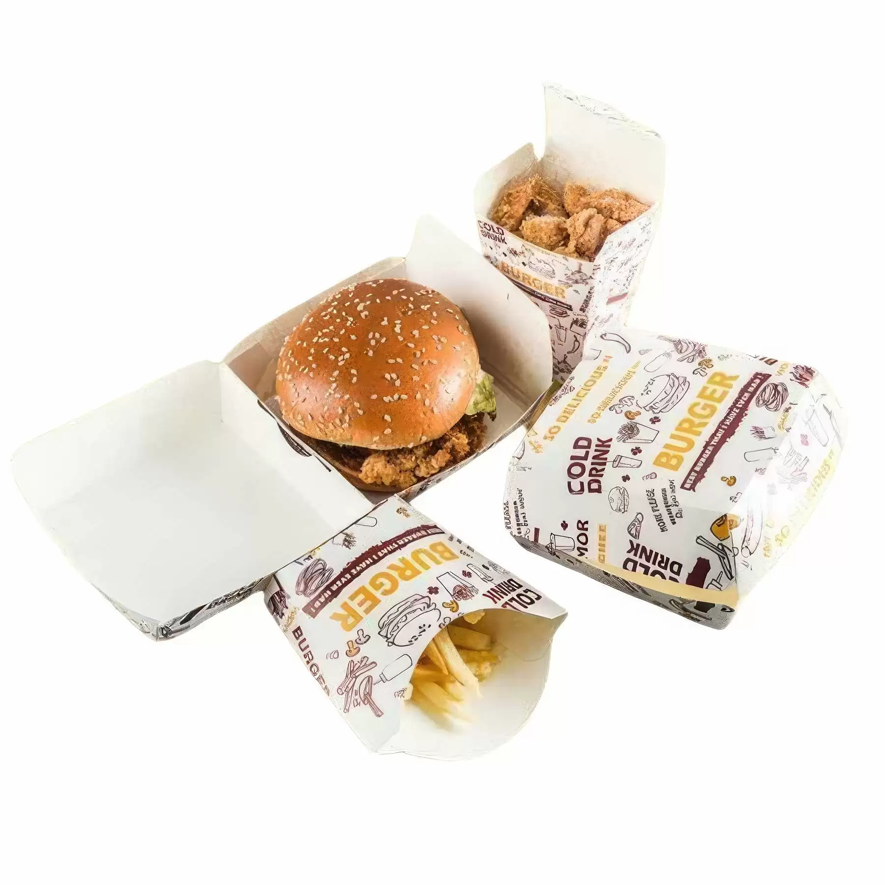Custom Printed Disposable Burger Box - Image 2